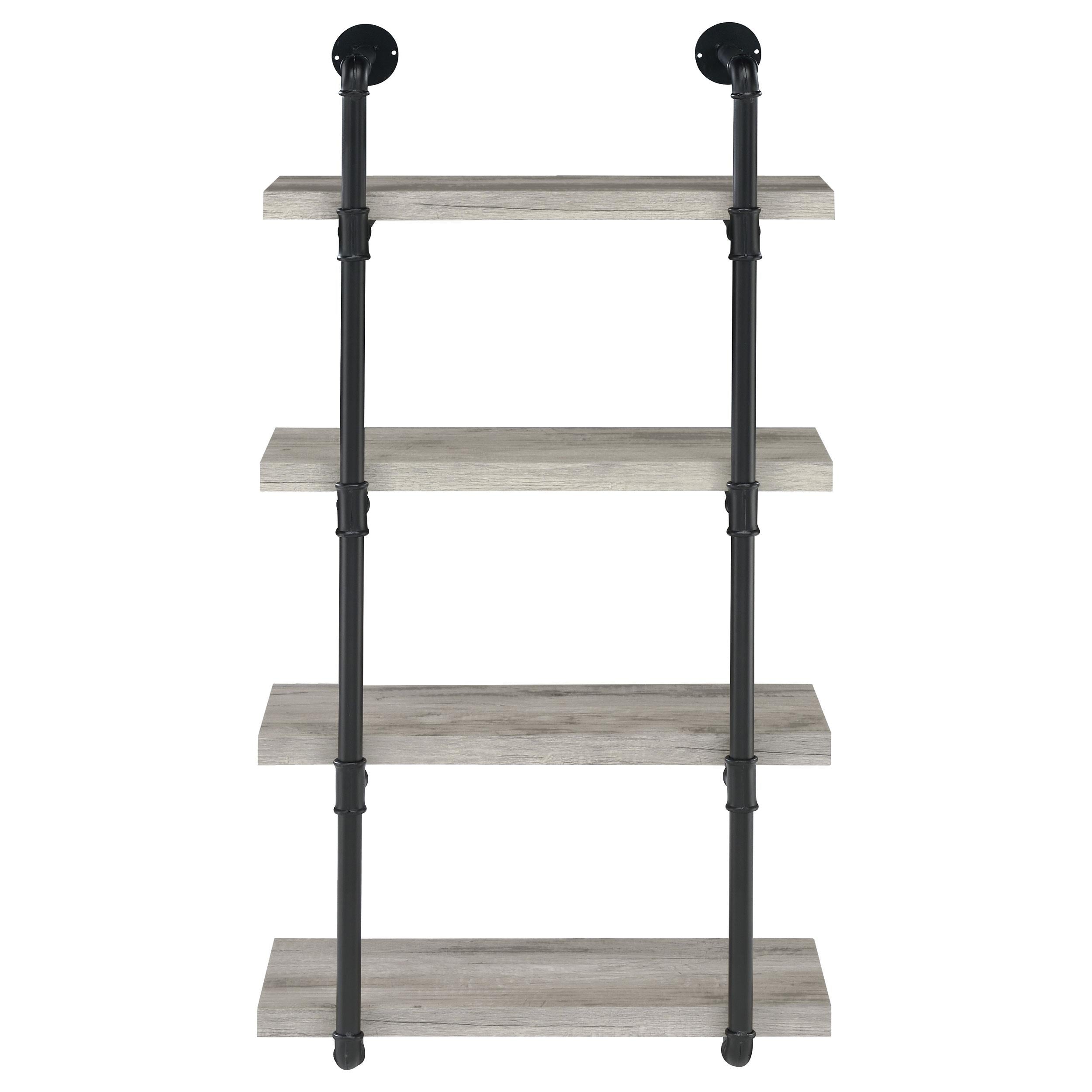 Coaster Furniture Elmcrest 804416 24-inch 4-shelf Wall Bookshelf - Grey Driftwood - Image 2