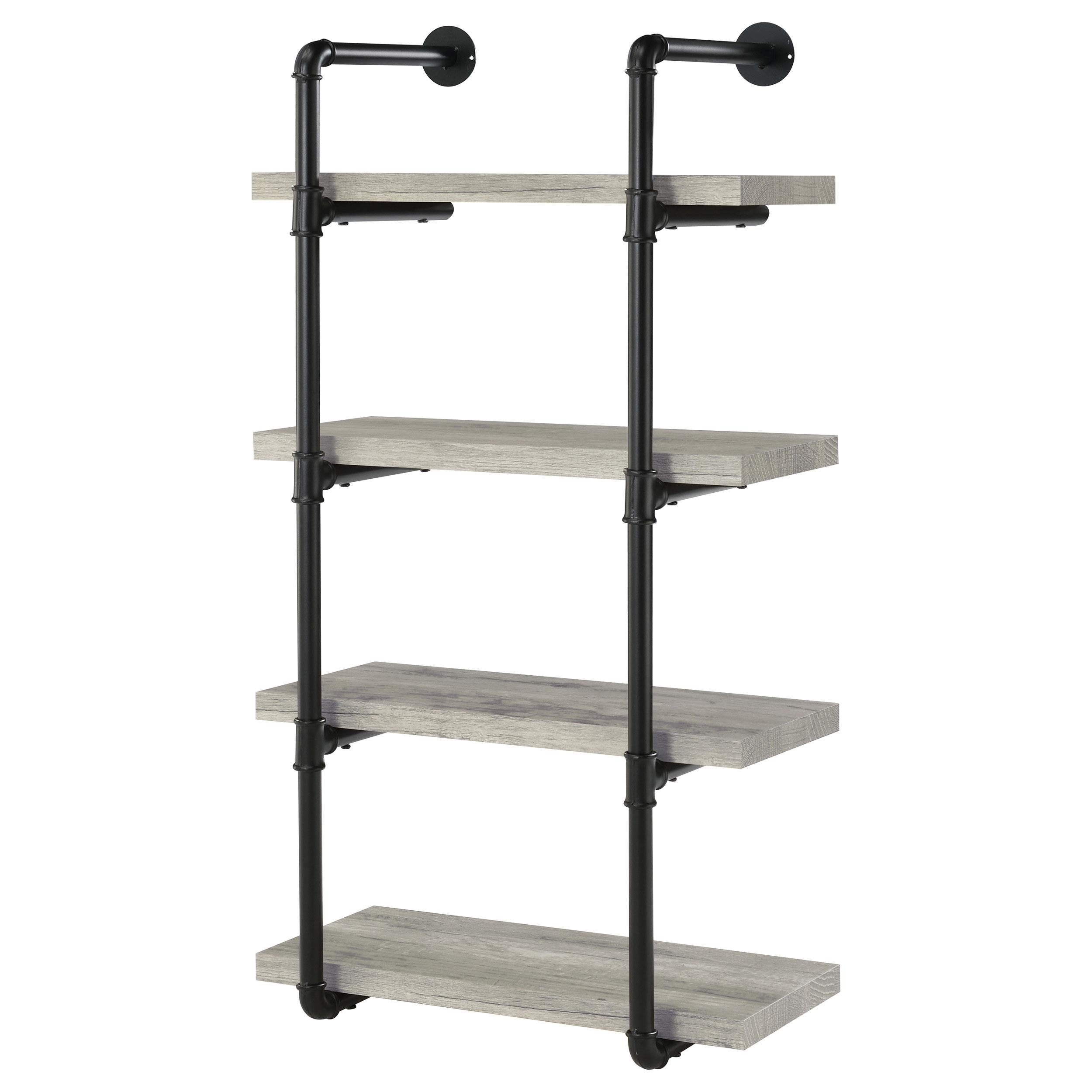 Coaster Furniture Elmcrest 804416 24-inch 4-shelf Wall Bookshelf - Grey Driftwood - Image 3