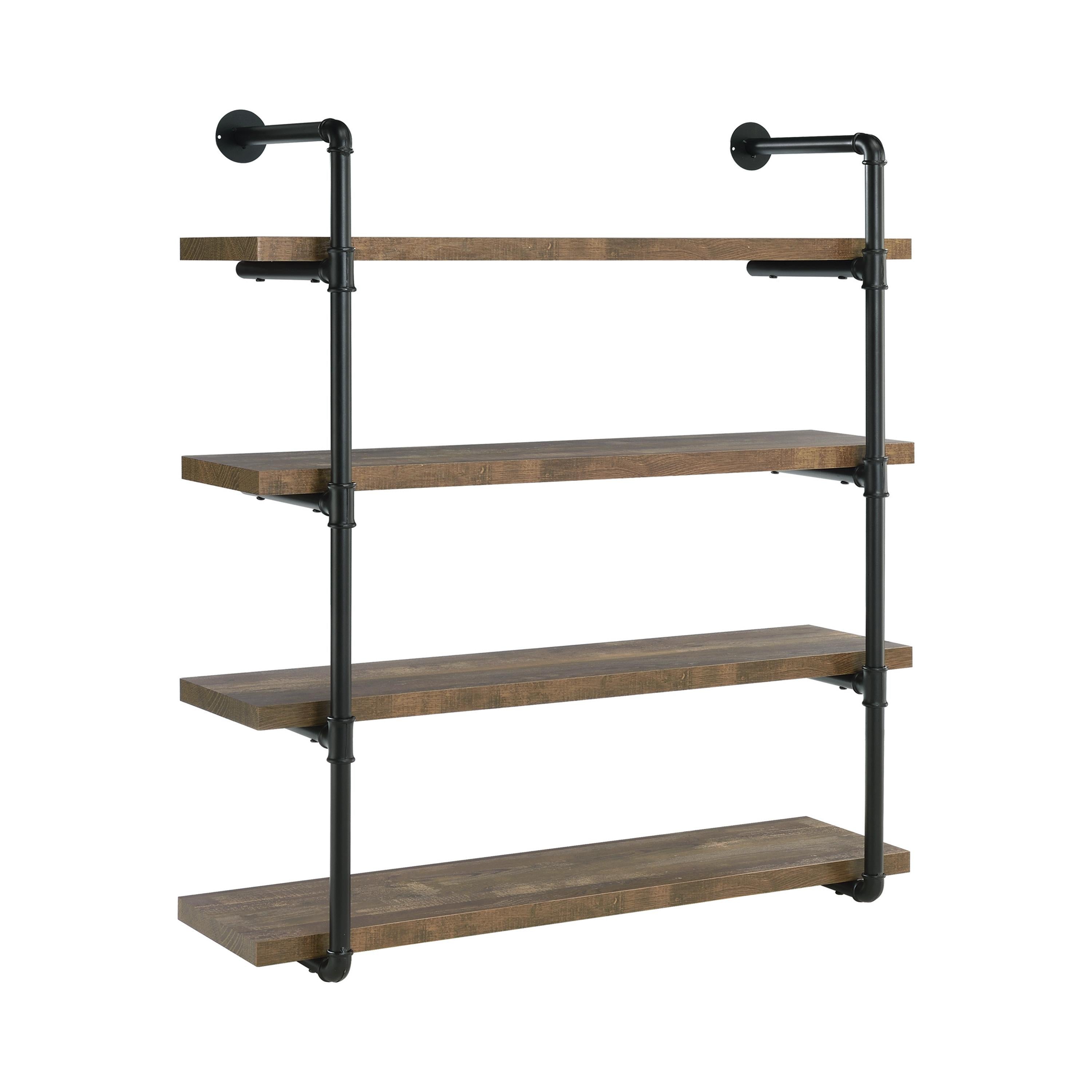 Coaster Furniture Elmcrest 804417 39-inch 4-shelf Wall Bookshelf – Rustic Oak