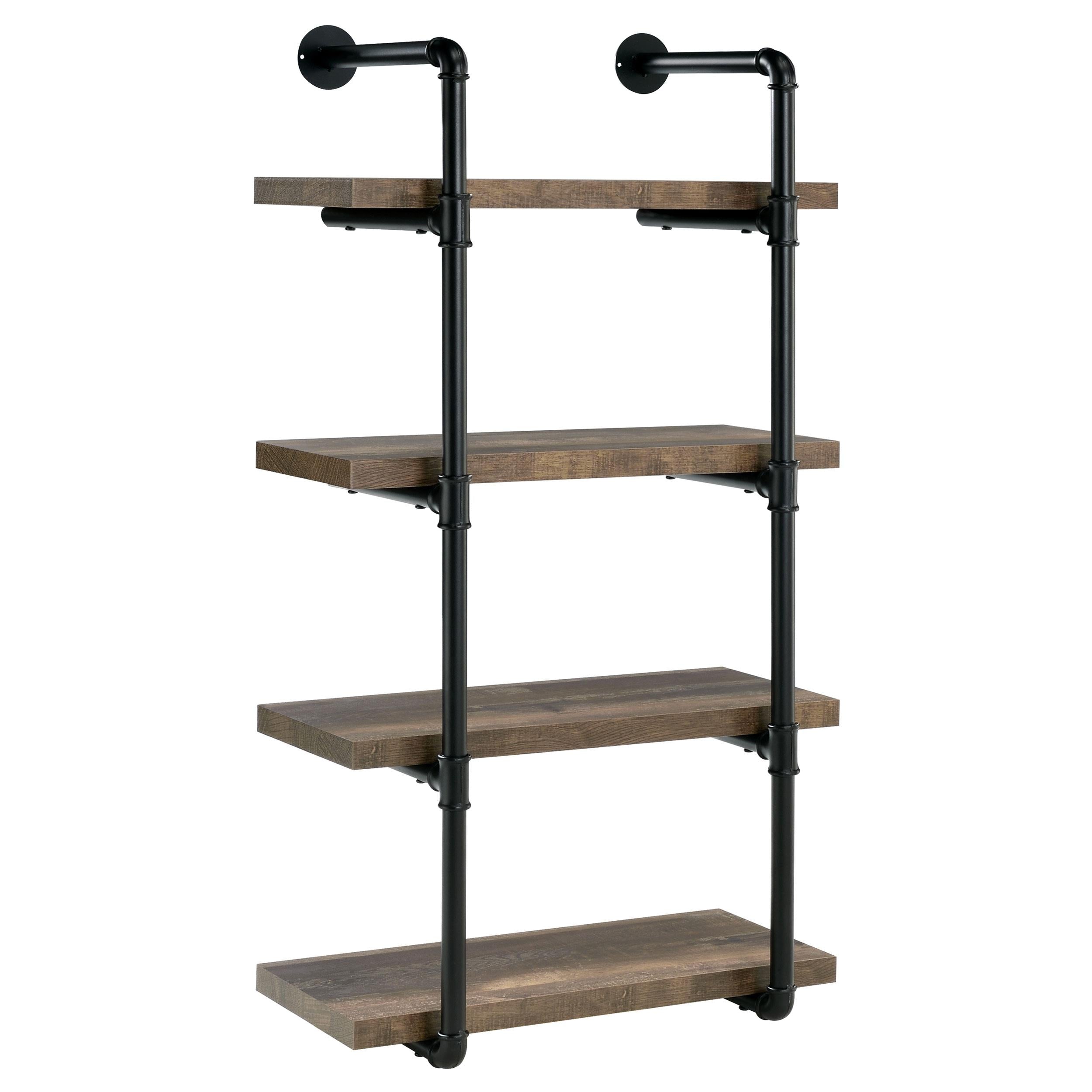 Coaster Furniture Elmcrest 804426 24-inch 4-shelf Wall Bookshelf – Rustic Oak