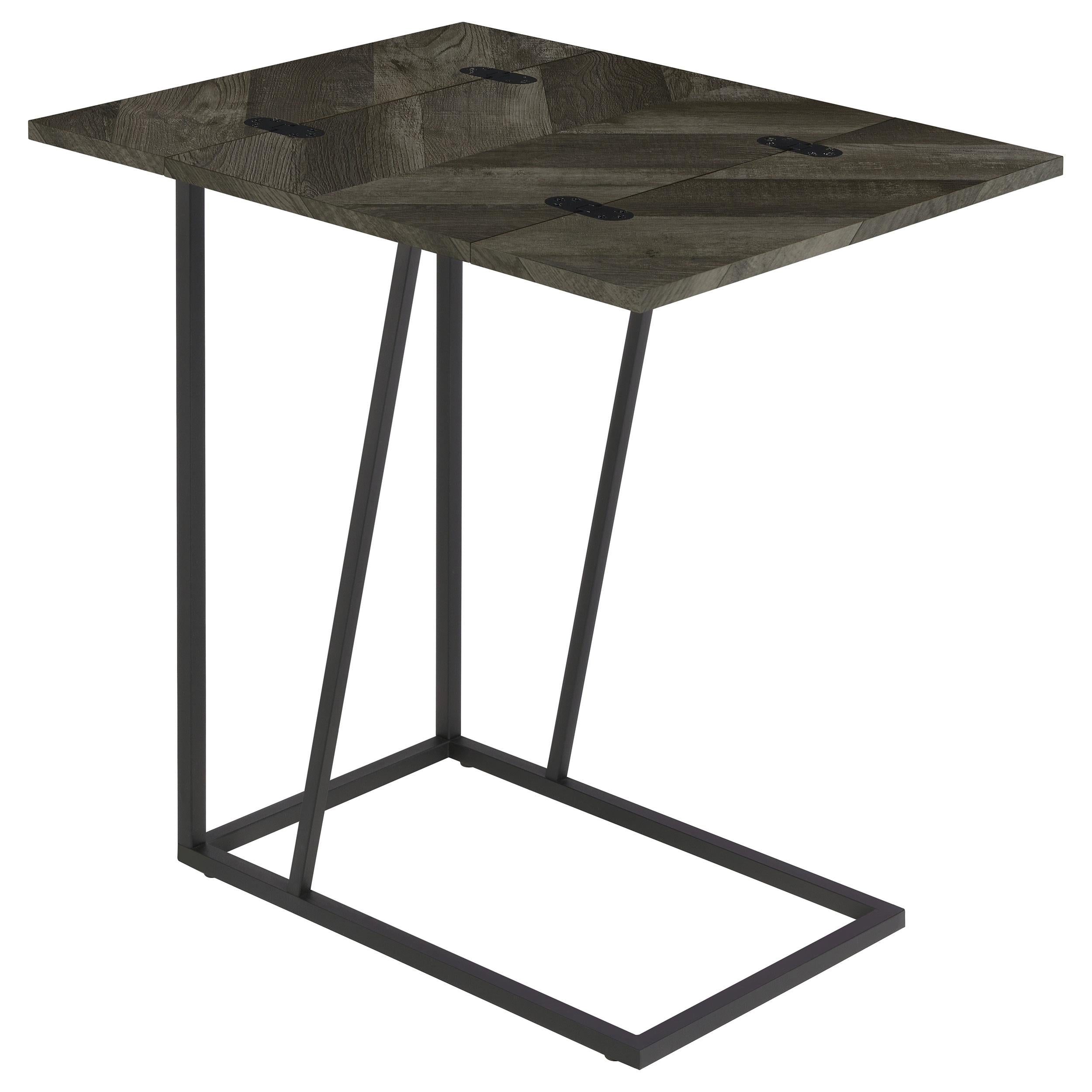 Coaster Furniture Carly 931156 Expandable Engineered Wood C-Shaped Side Table - Grey - Image 2