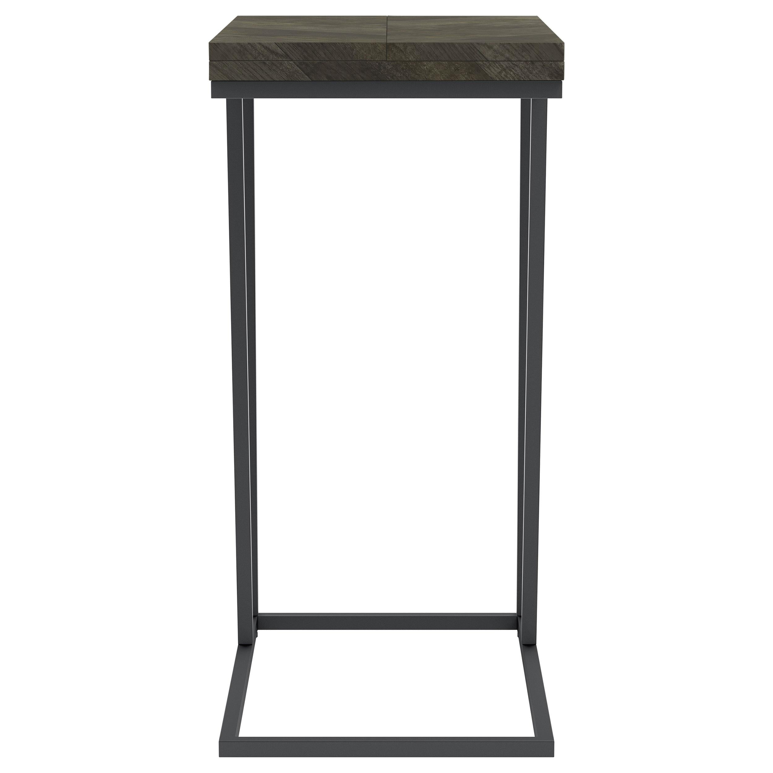 Coaster Furniture Carly 931156 Expandable Engineered Wood C-Shaped Side Table - Grey - Image 3