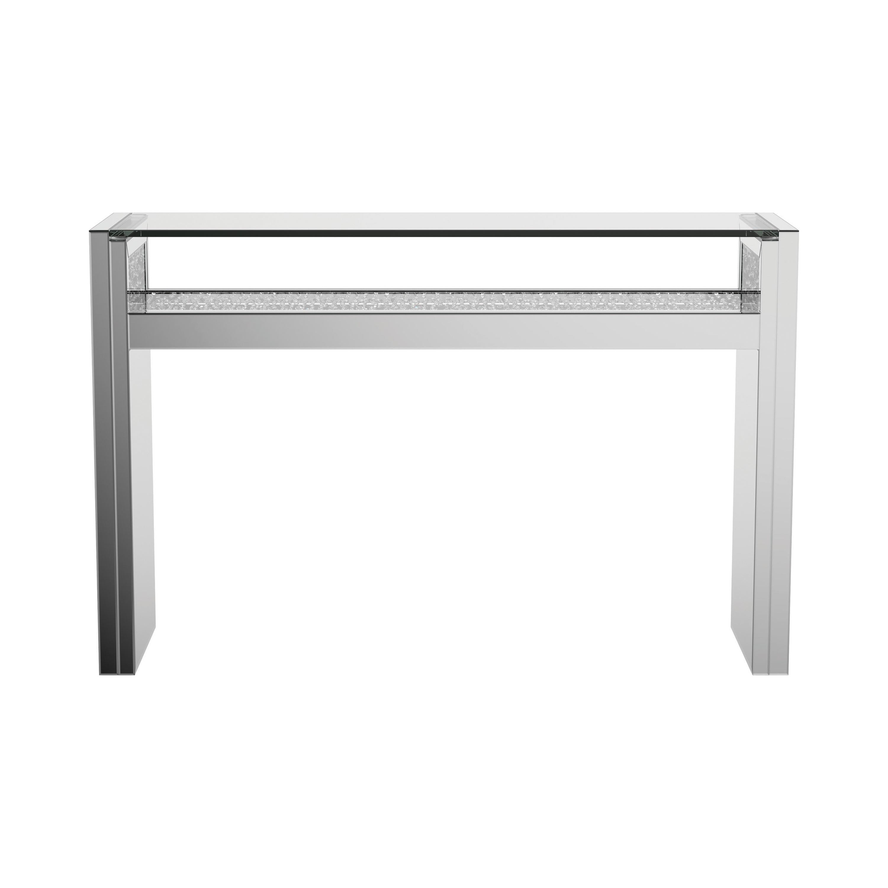 Coaster Furniture Edna 951766 Mirrored Acrylic Console Table LED Lighting - Silver - Image 2