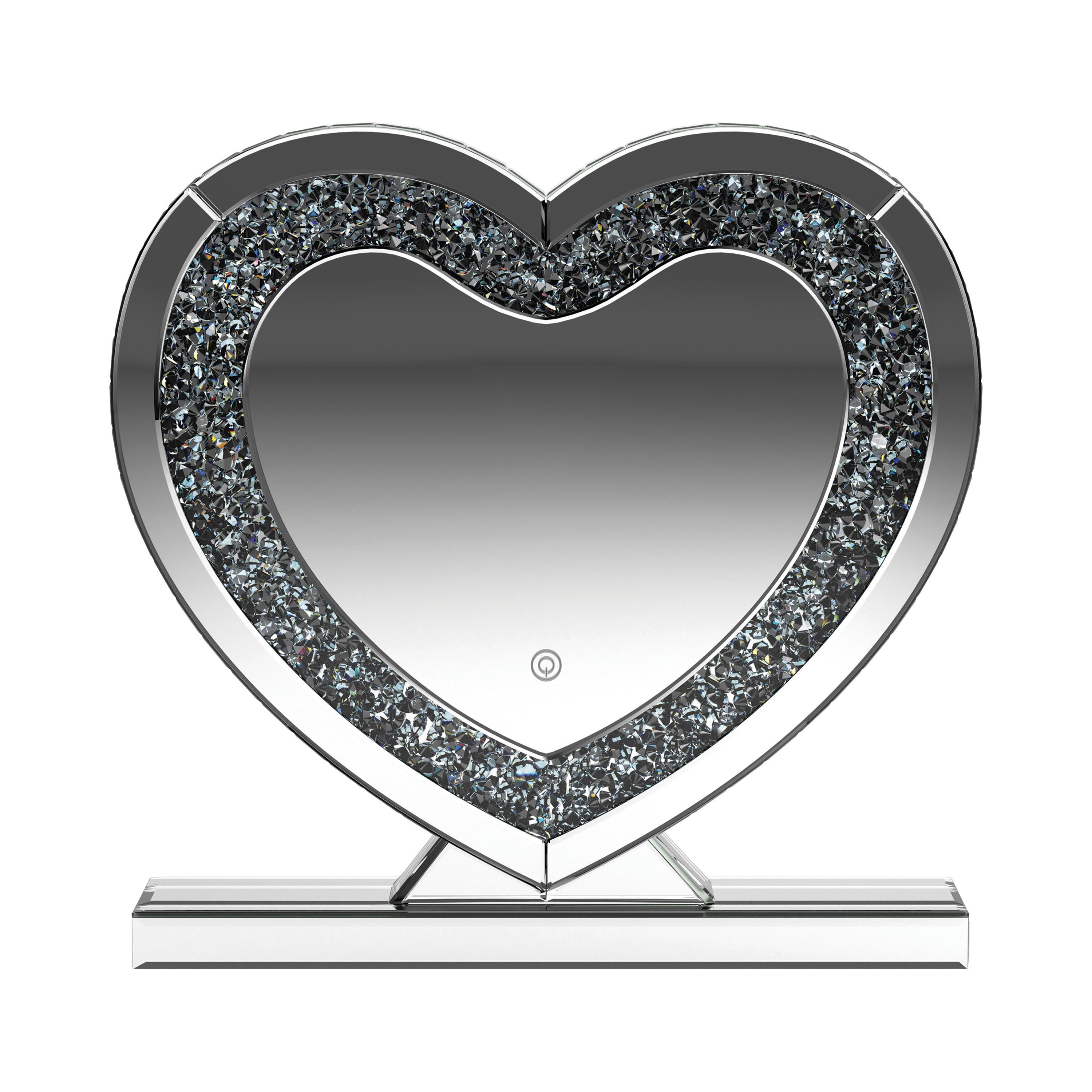 Coaster Furniture Euston 961528 Heart Shaped Vanity Mirror - Silver - Image 3