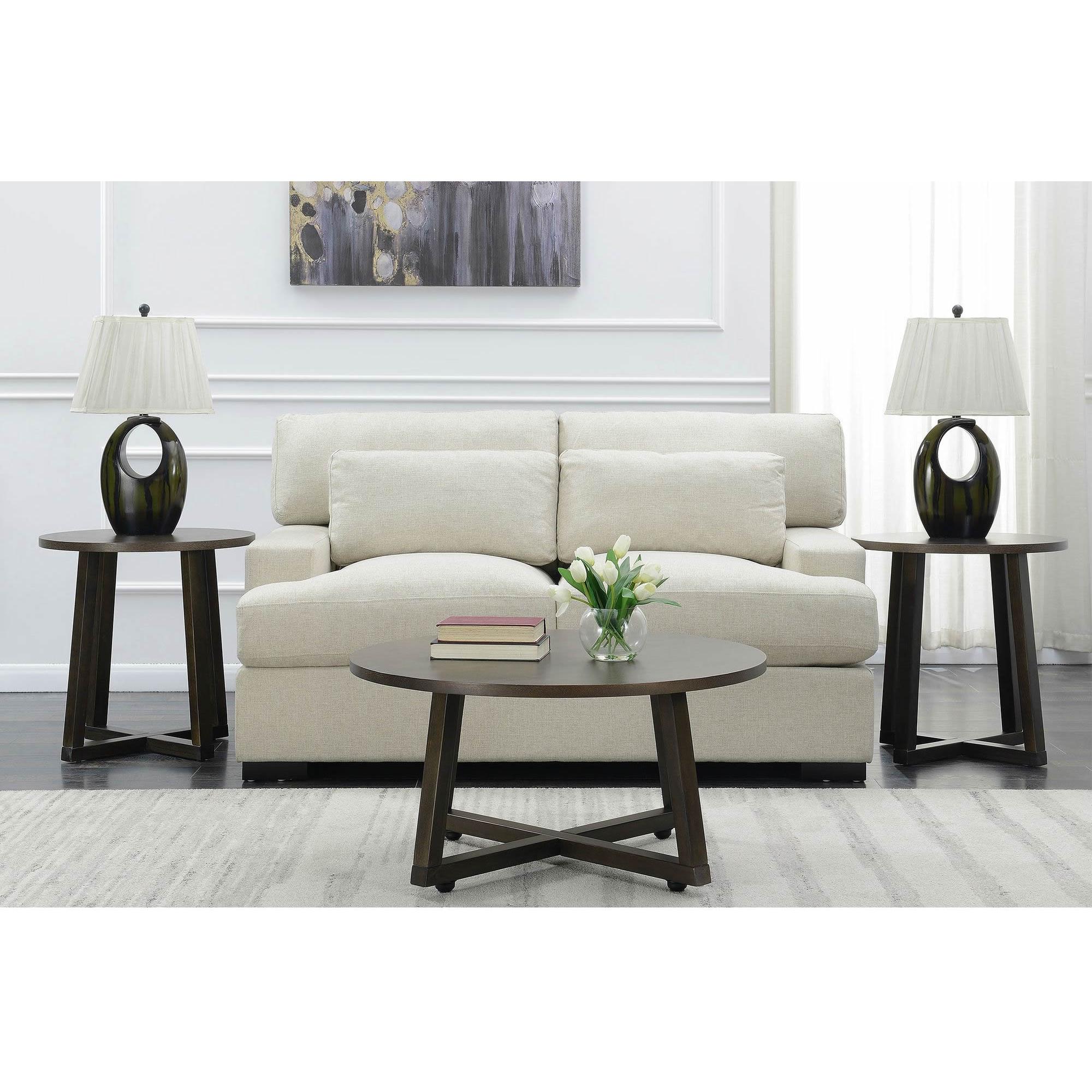 Elements International Industrial 3PC Occasional Table Set