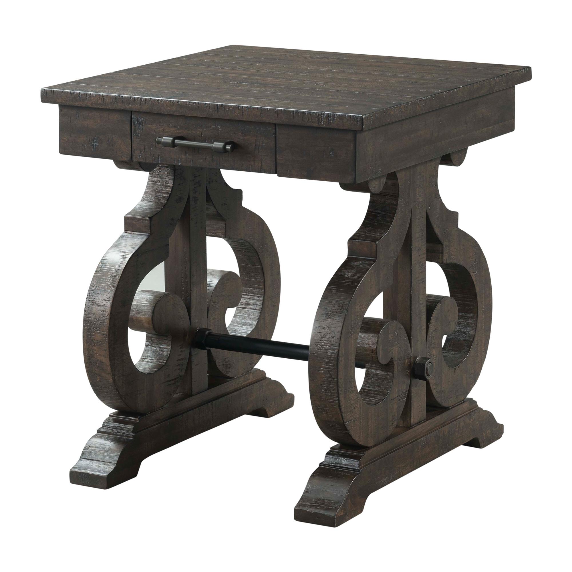 Elements International Stone TST100ET End Table - Image 1