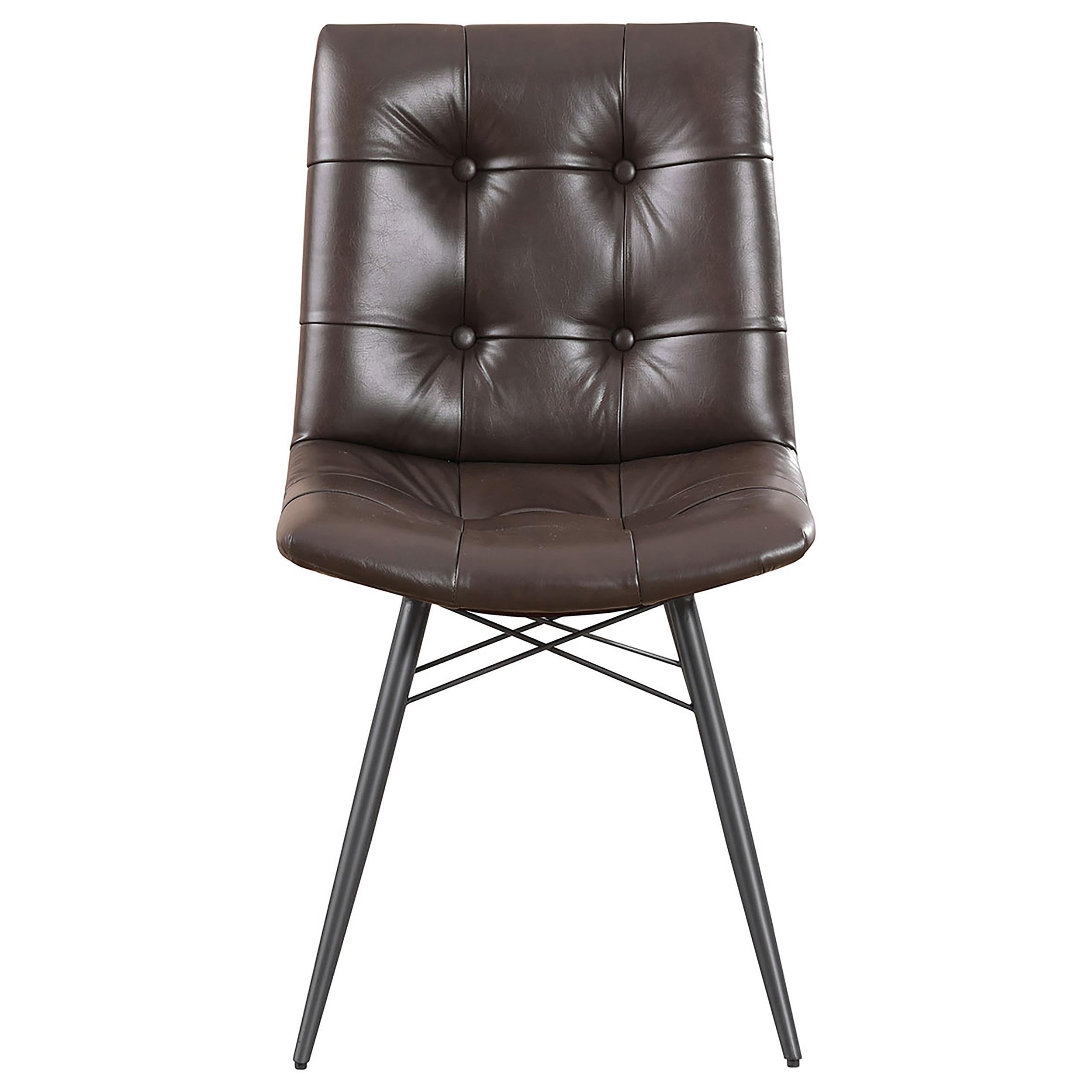 Coaster Furniture Aiken 107853 Upholstered Dining Side Chair - Brown - Image 2