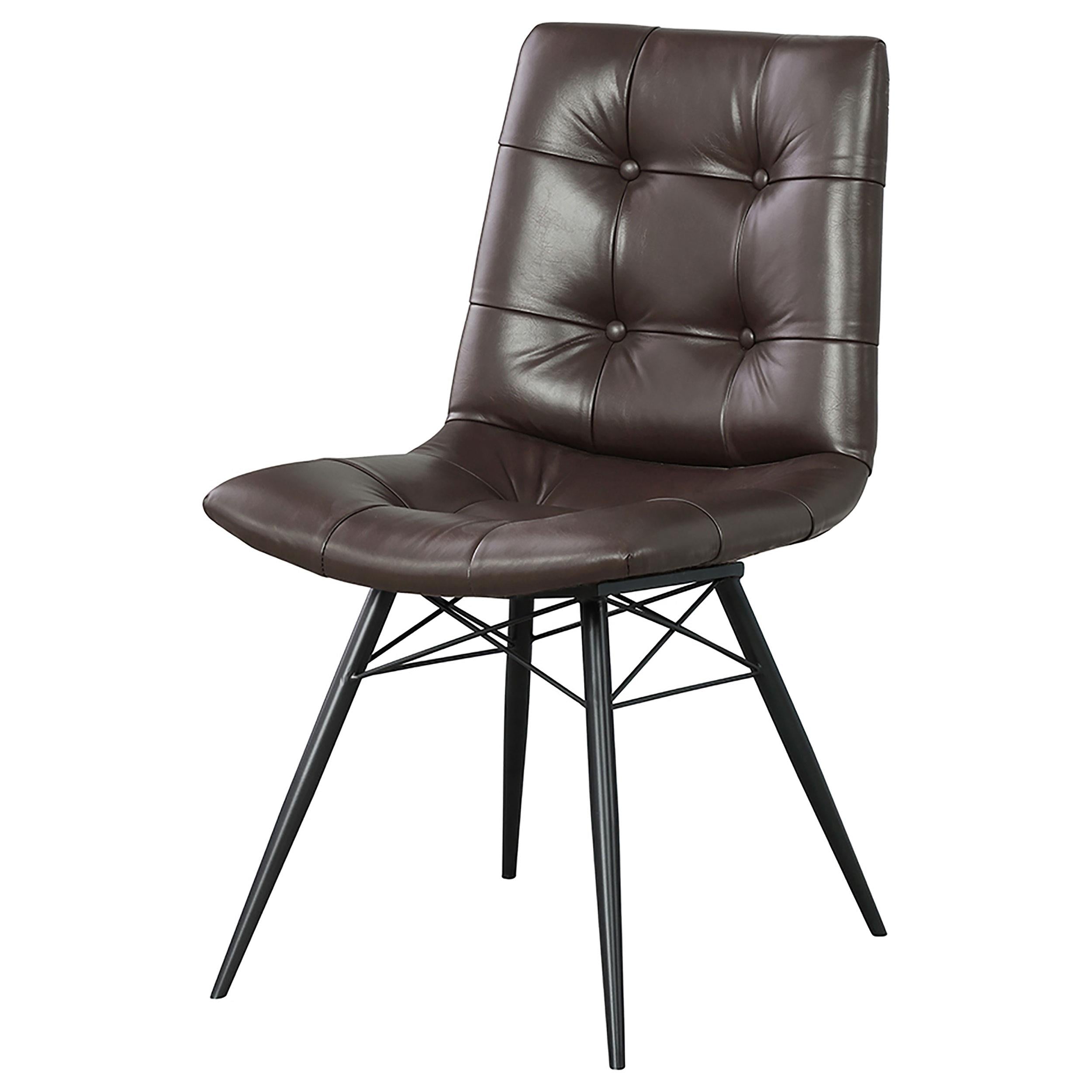 Coaster Furniture Aiken 107853 Upholstered Dining Side Chair - Brown - Image 3
