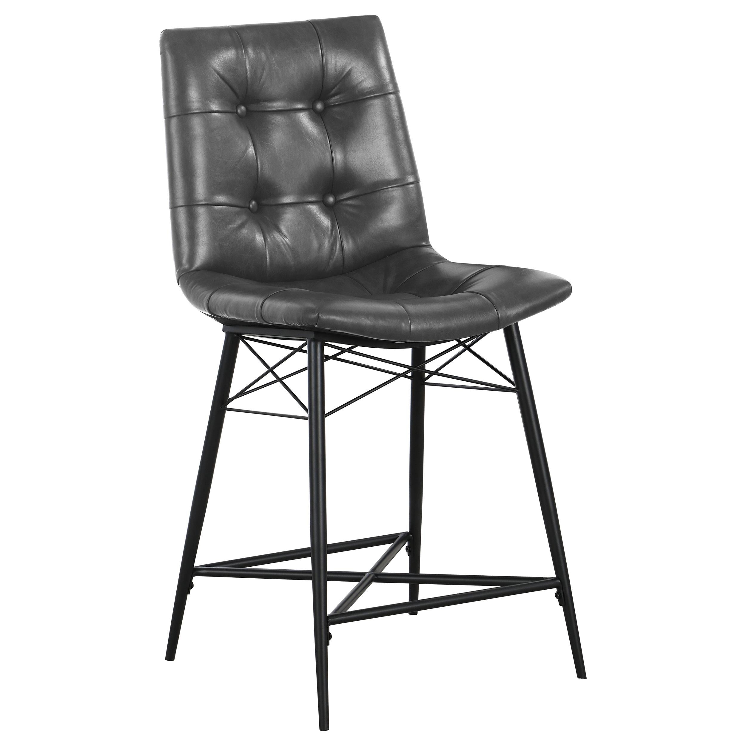 Coaster Furniture Aiken 107859 Upholstered Tufted Counter Chair - Charcoal - Image 1