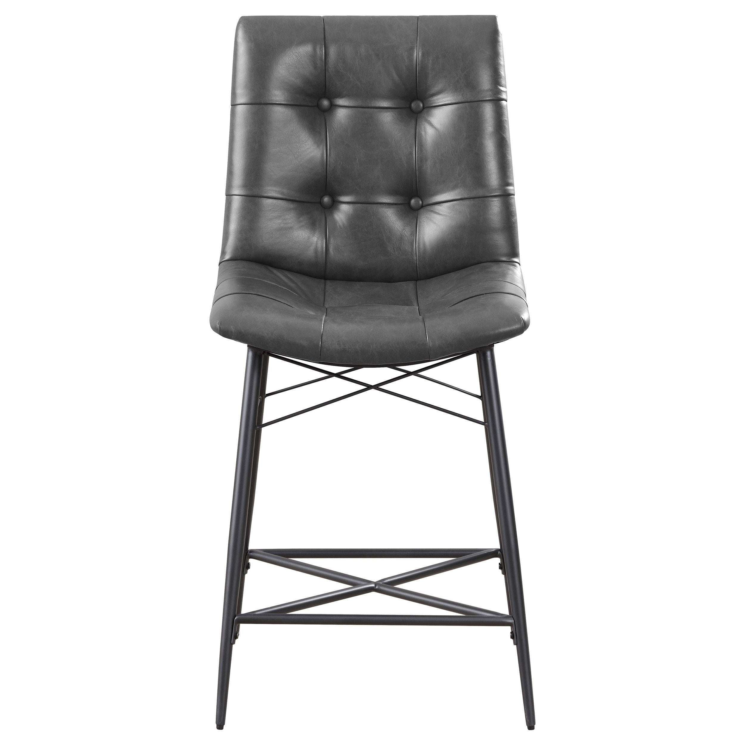 Coaster Furniture Aiken 107859 Upholstered Tufted Counter Chair - Charcoal - Image 2