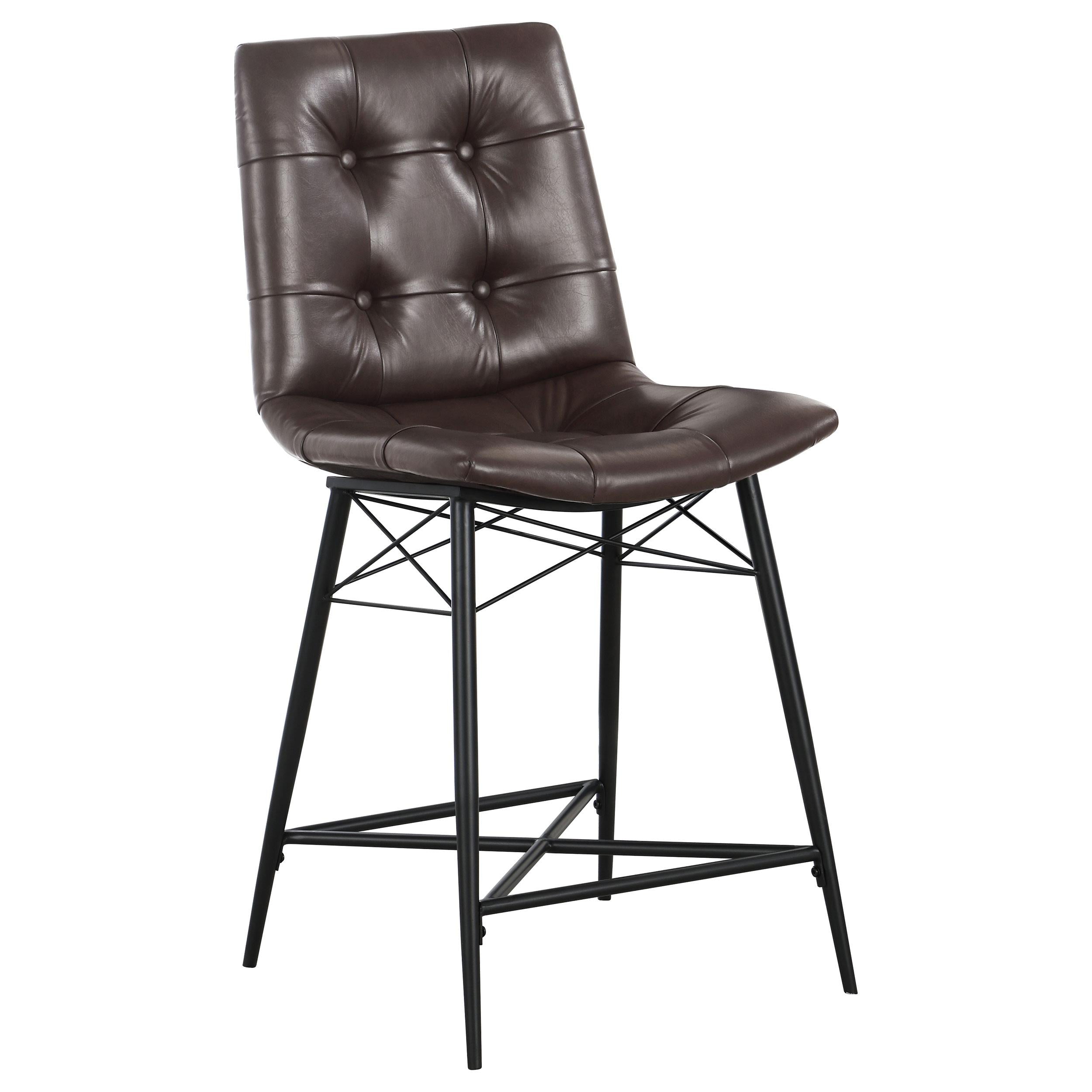 Coaster Furniture Aiken 107860 Upholstered Tufted Counter Chair - Brown - Image 1