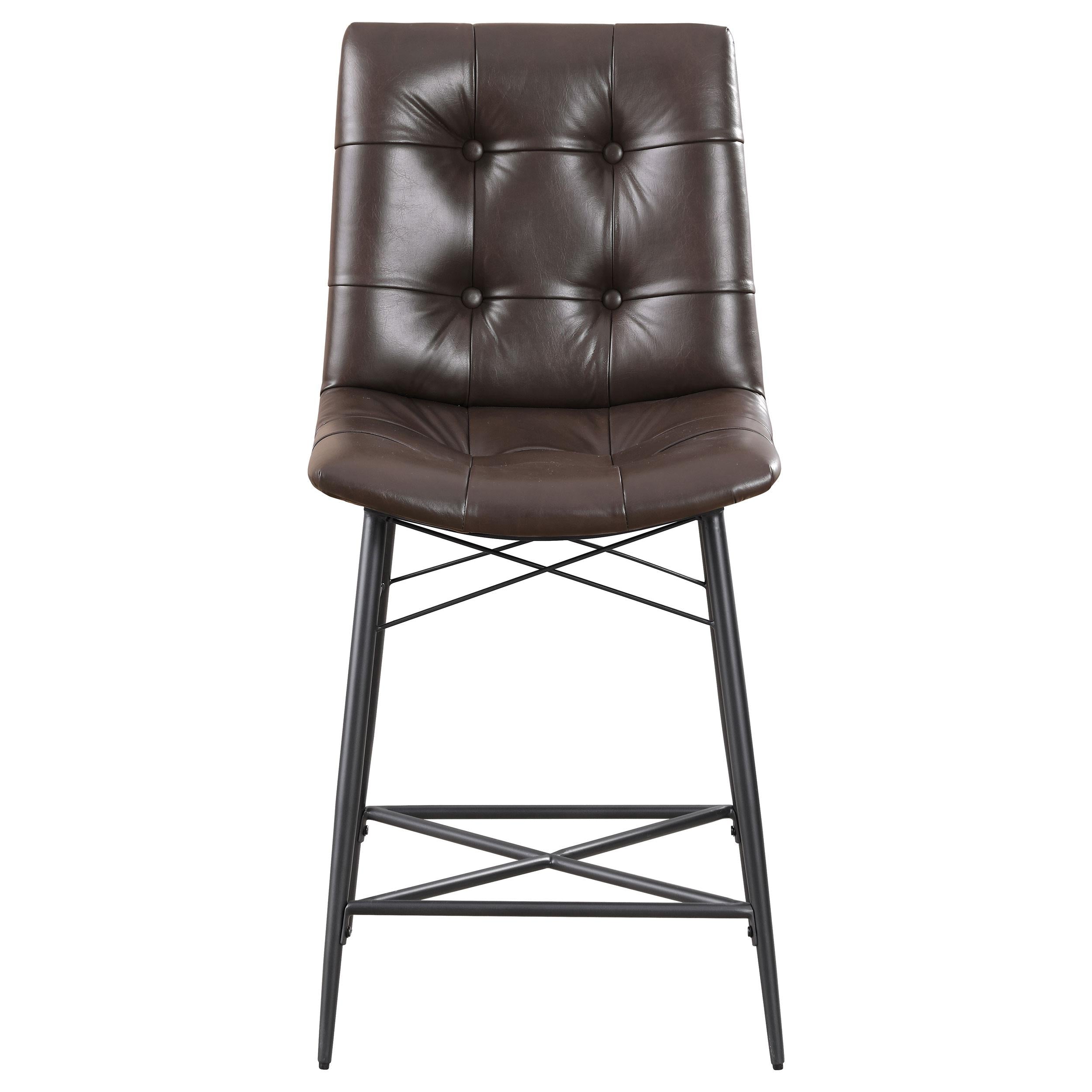Coaster Furniture Aiken 107860 Upholstered Tufted Counter Chair - Brown - Image 2