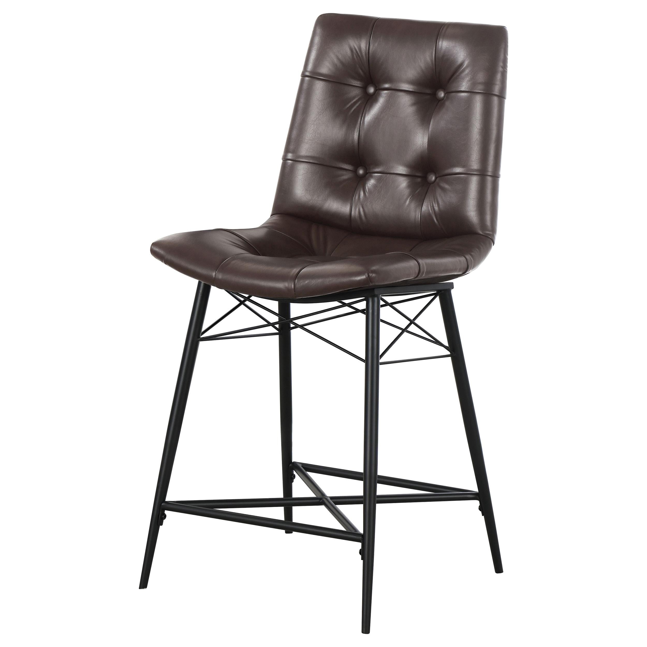 Coaster Furniture Aiken 107860 Upholstered Tufted Counter Chair - Brown - Image 3