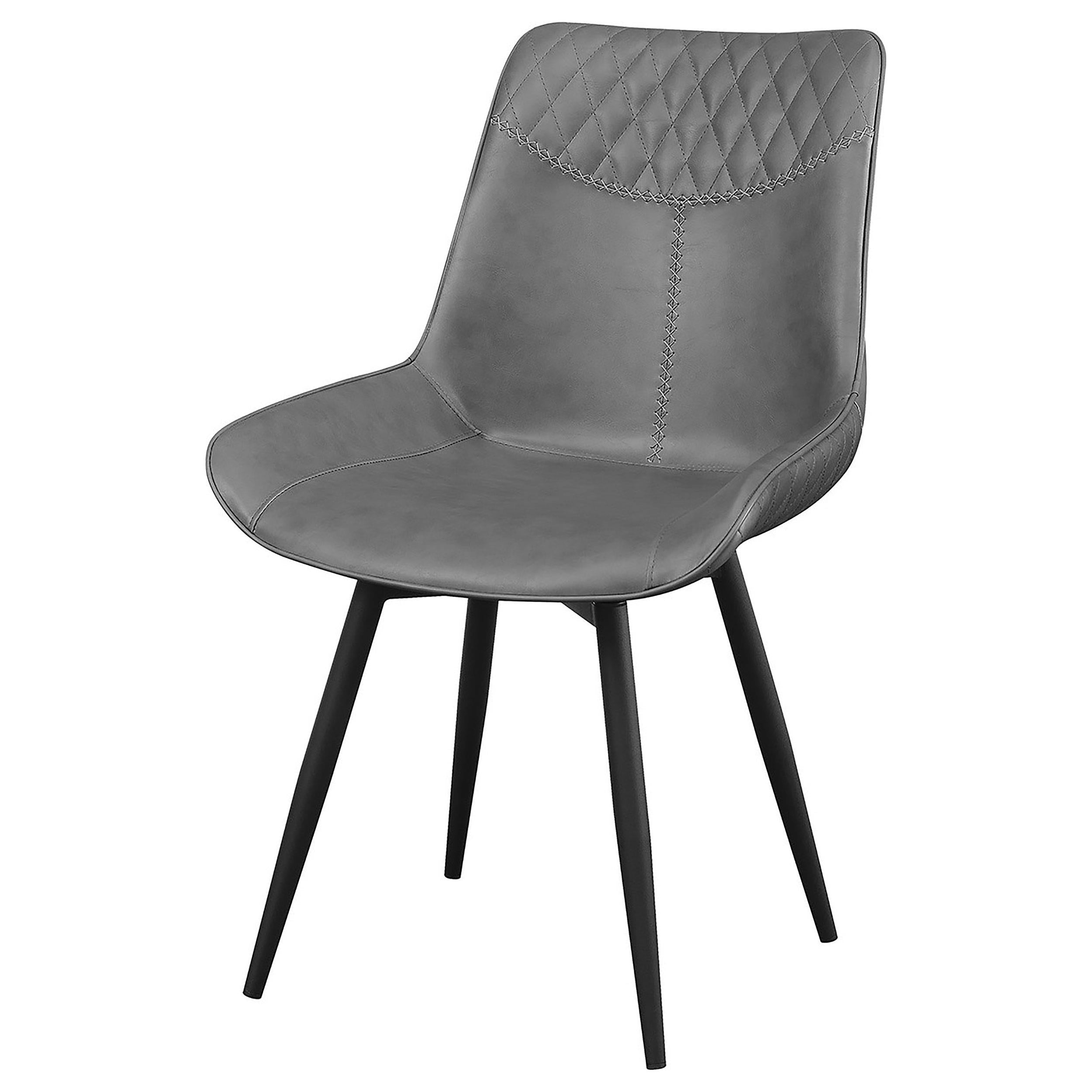Coaster Furniture Brassie 110272 Upholstered Swivel Dining Side Chair - Grey - Image 3