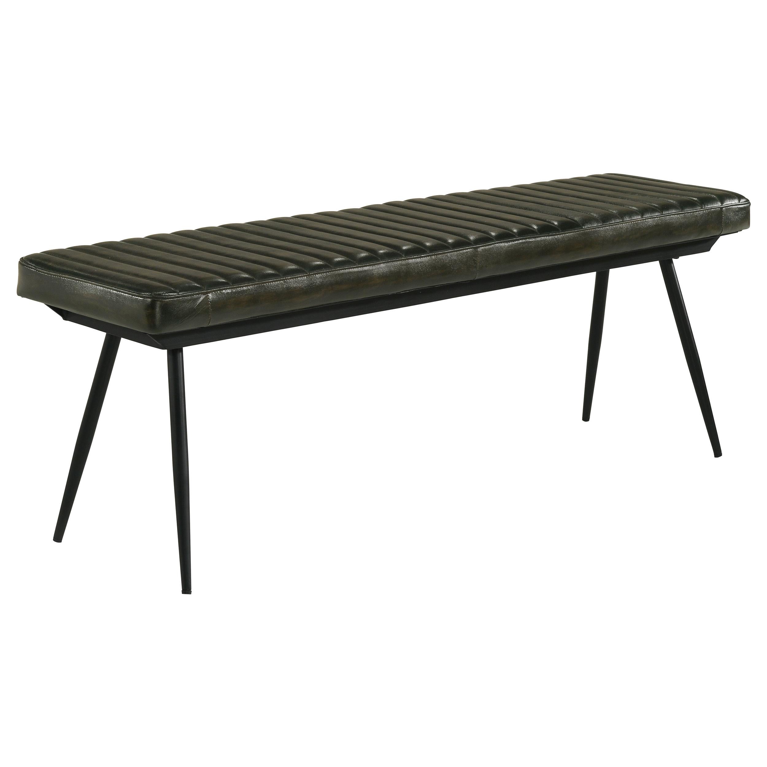 Coaster Furniture Misty 110653 Leather Upholstered Dining Bench - Antique Espresso - Image 1