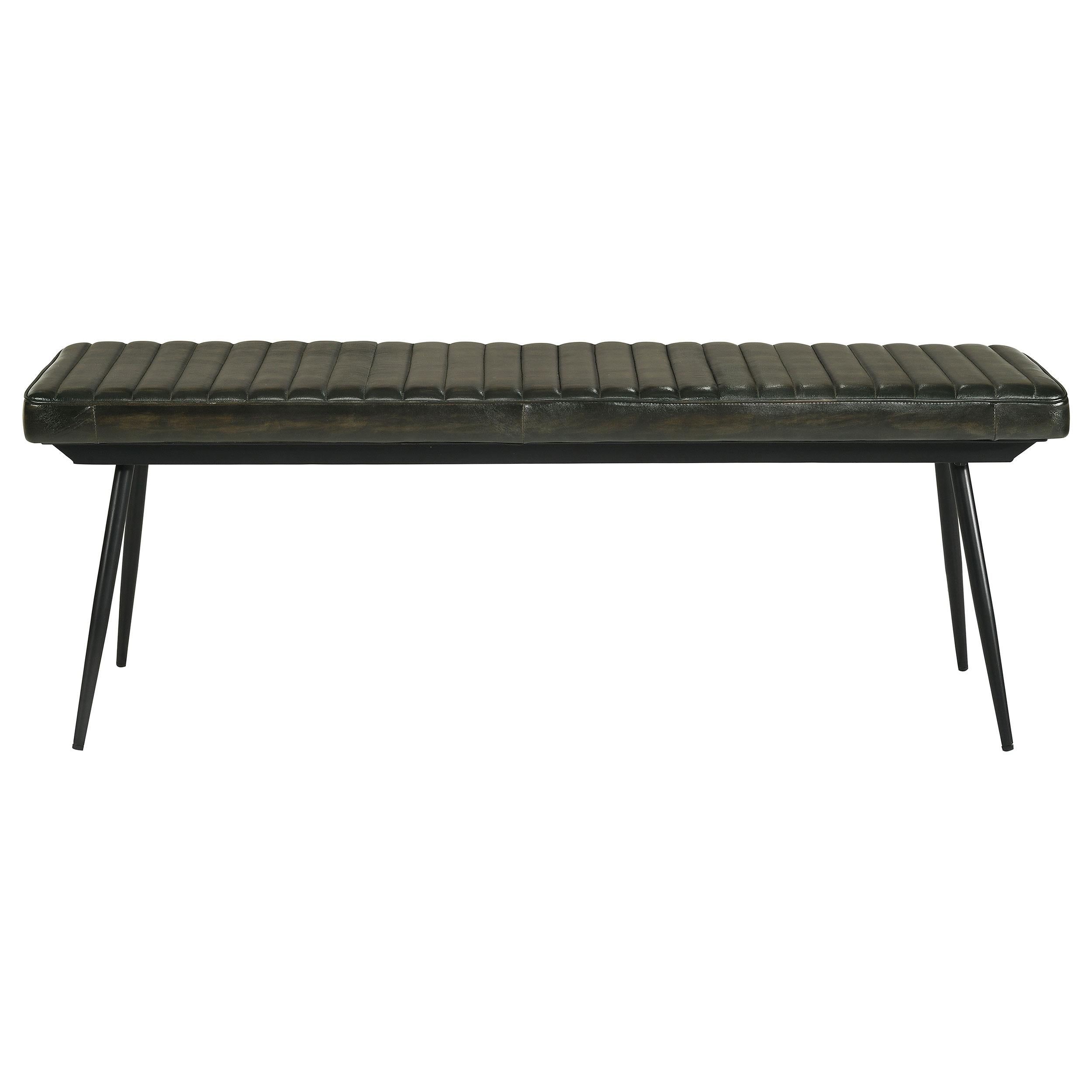 Coaster Furniture Misty 110653 Leather Upholstered Dining Bench - Antique Espresso - Image 2
