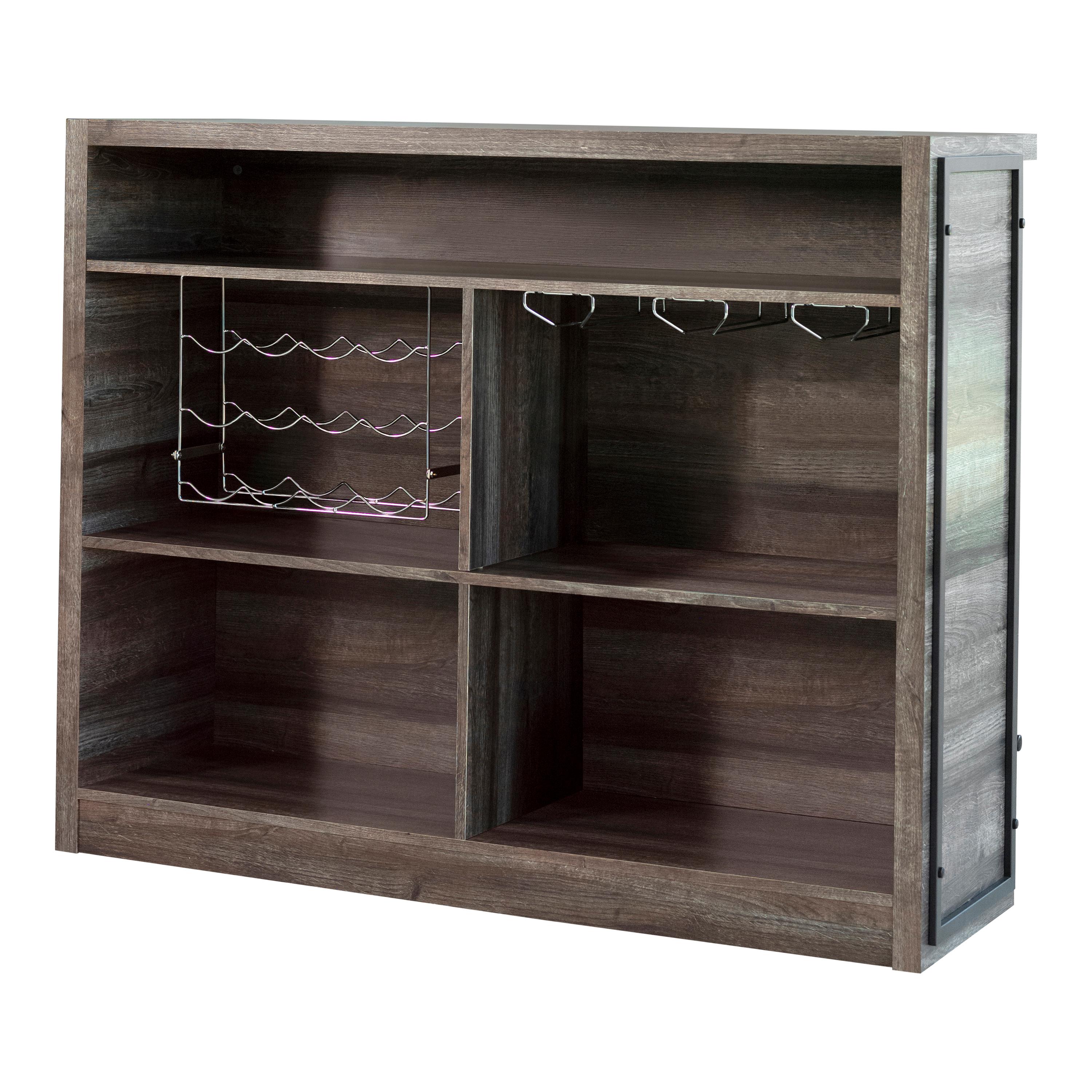 Coaster Furniture Joe 182071 5-shelf Composite Wood Home Bar Wine Cabinet - Aged Oak - Image 2