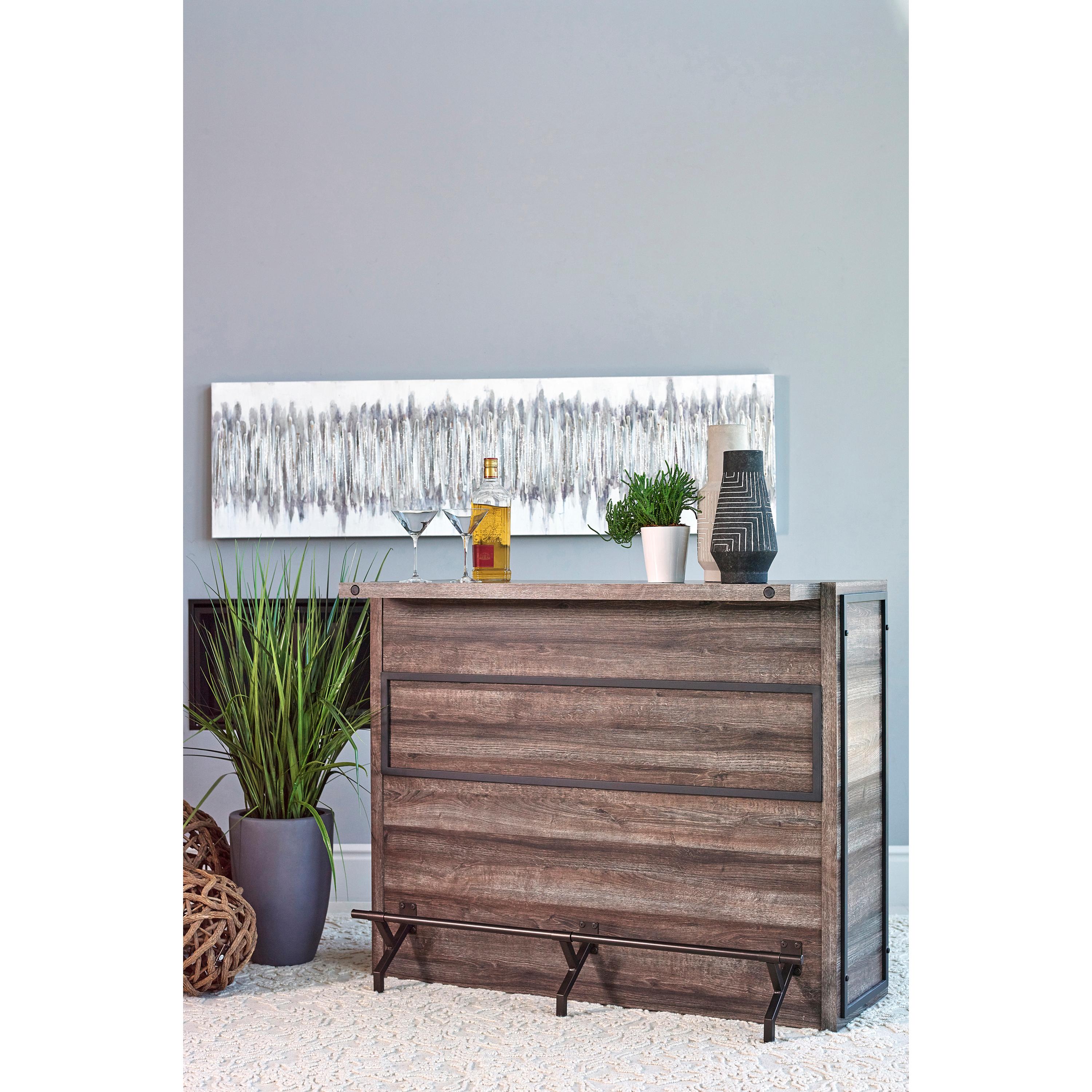 Coaster Furniture Joe 182071 5-shelf Composite Wood Home Bar Wine Cabinet - Aged Oak - Image 3