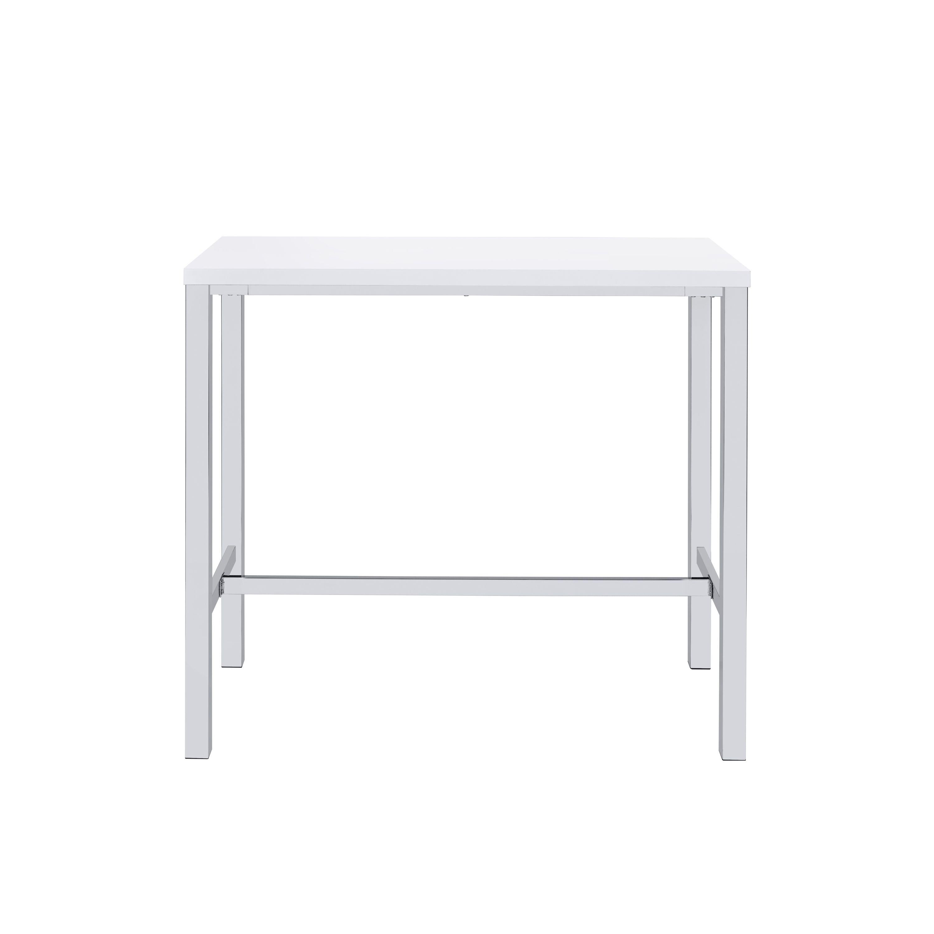 Coaster Furniture Natividad 182525 5-piece Pub Height Bar Table Set - White High Gloss - Image 3