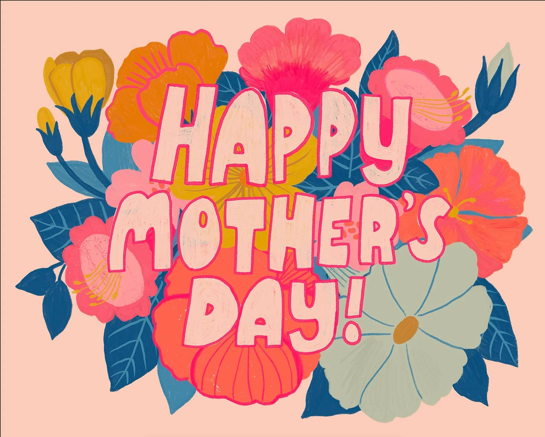 Happy Mother's Day Card | Colorful Flowers Card for Mom - Image 2