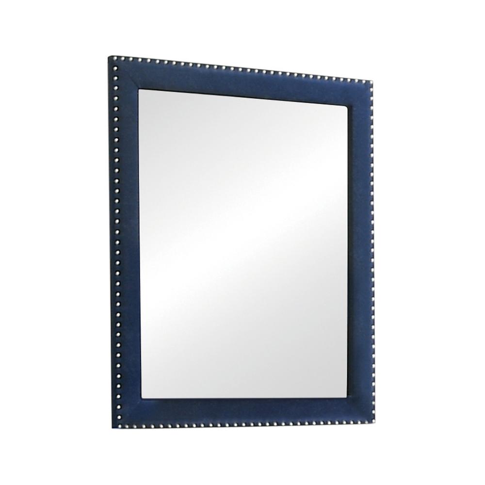 Coaster Furniture Melody 223374 Upholstered Dresser Mirror - Pacific Blue - Image 1