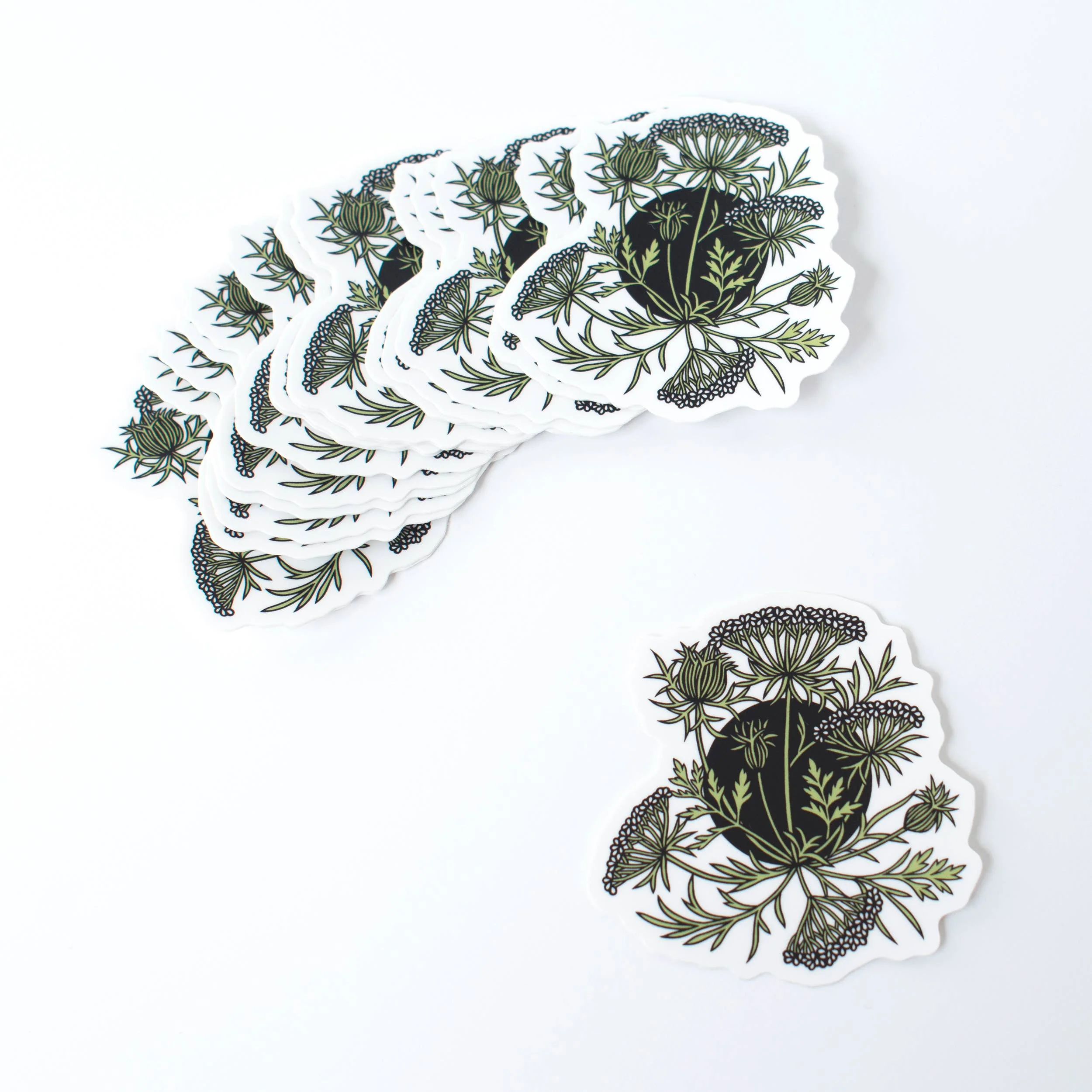 Queen Anne's Lace vinyl sticker - Image 1