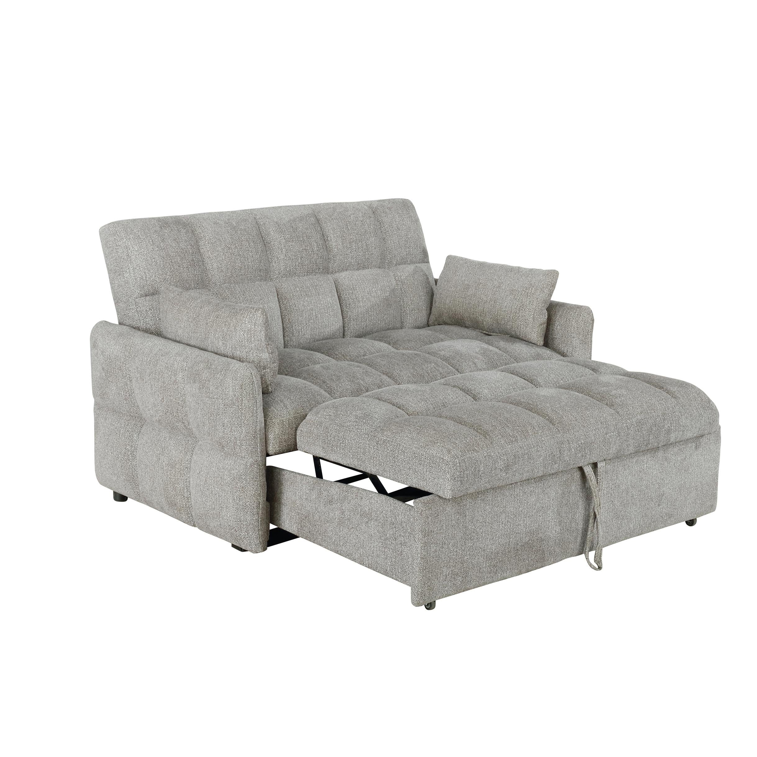 Coaster Furniture Cotswold 508307 Upholstered Convertible Sleeper Sofa Bed - Light Grey - Image 2