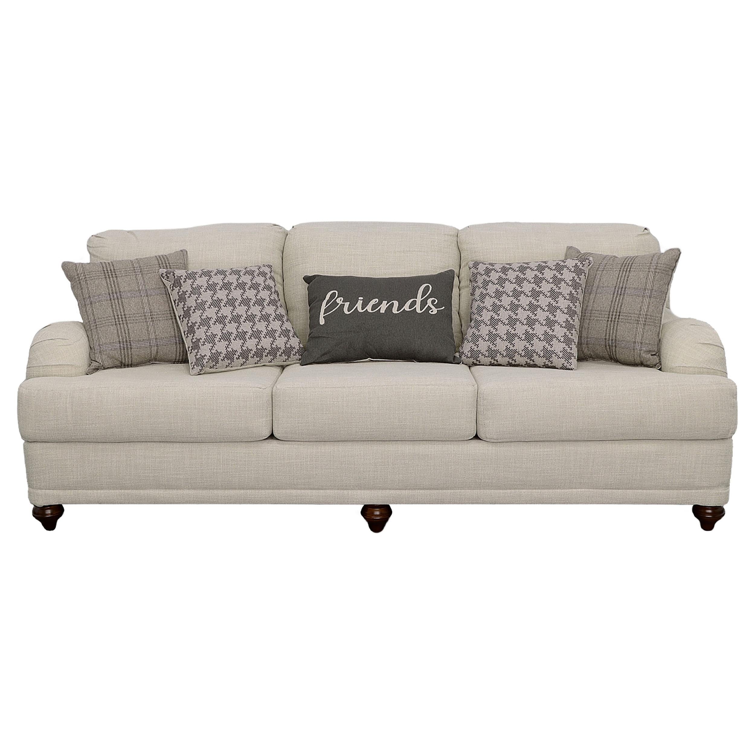 Coaster Furniture Glenn 511094 Upholstered English Arm Sofa - Light Grey and Grey - Image 3