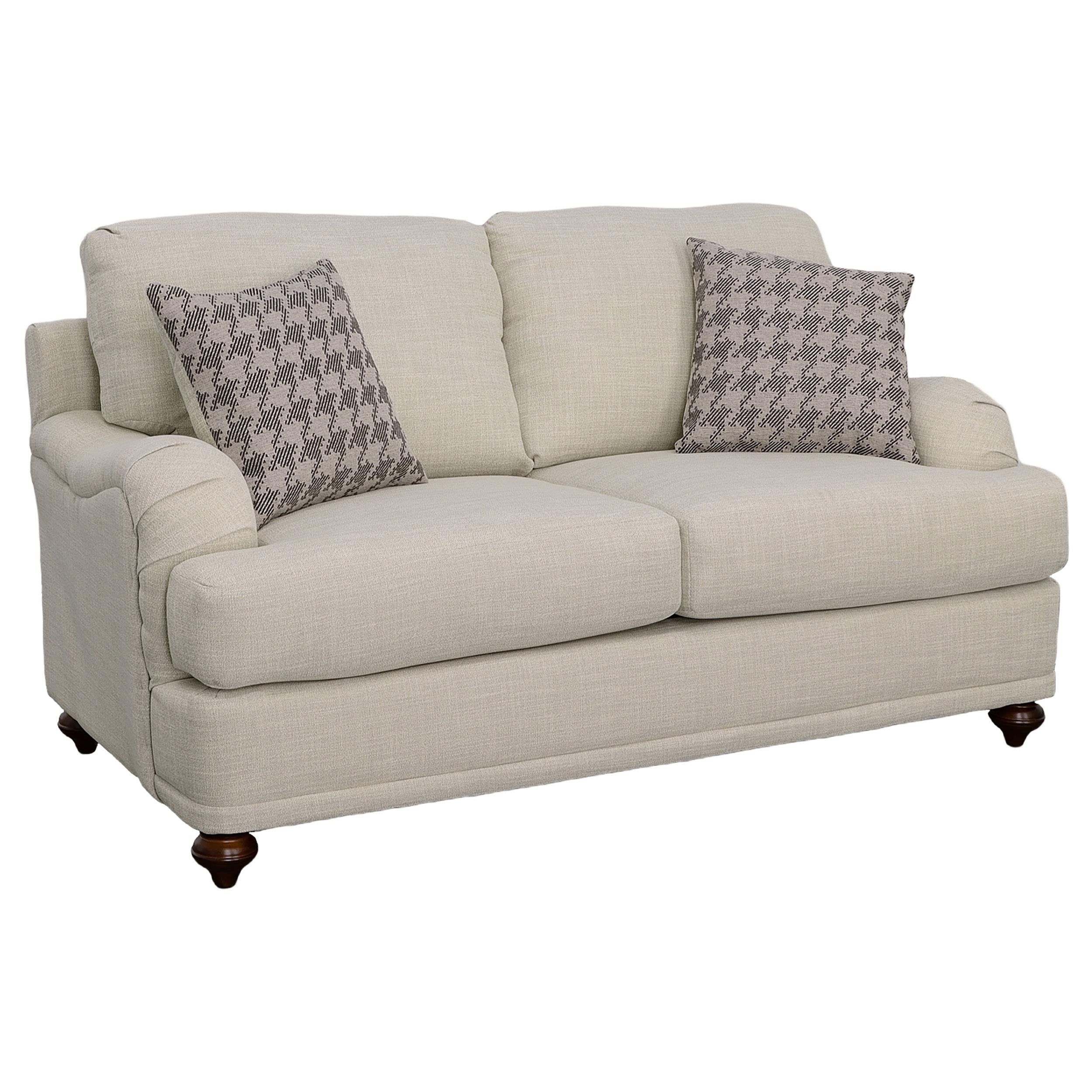Coaster Furniture Glenn 511095 Upholstered English Arm Loveseat - Light Grey and Grey - Image 2