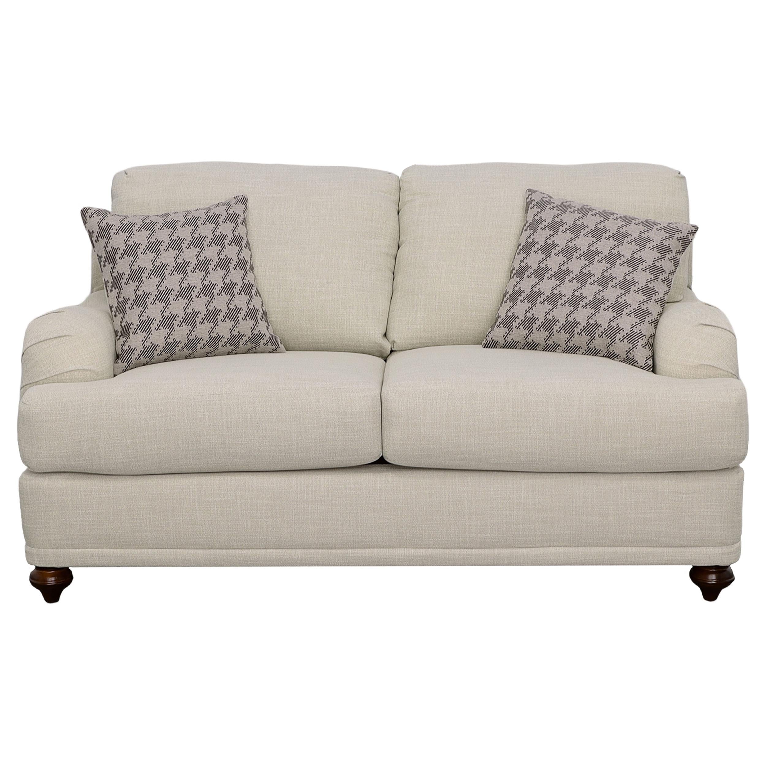 Coaster Furniture Glenn 511095 Upholstered English Arm Loveseat - Light Grey and Grey - Image 3