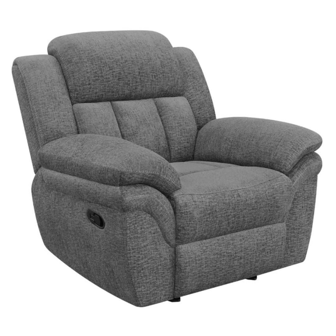 Coaster Furniture Bahrain 609543 Upholstered Glider Recliner – Charcoal