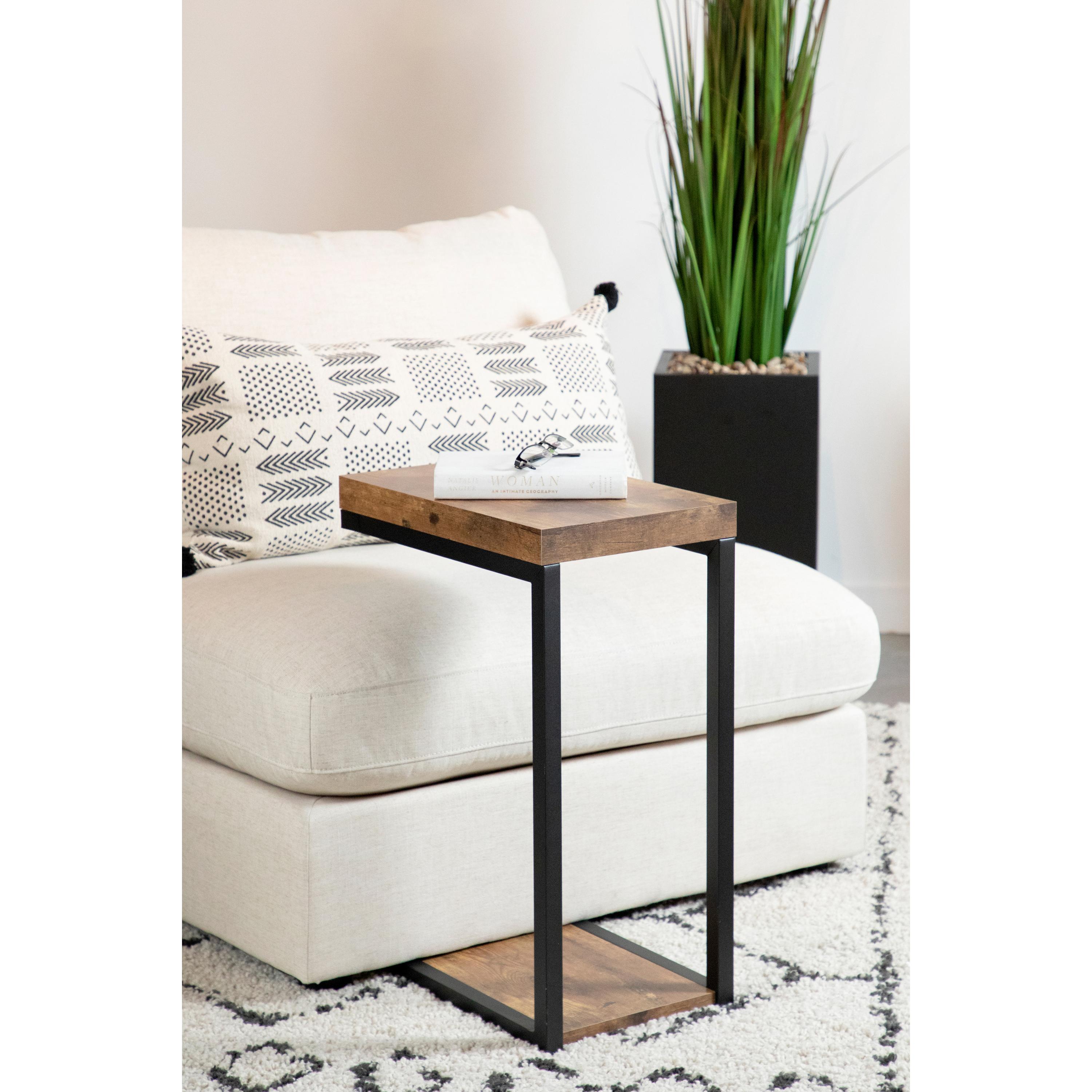 Coaster Furniture Beck 931246 Engineered Wood C-Shape Sofa Side Table - Antique Nutmeg - Image 2