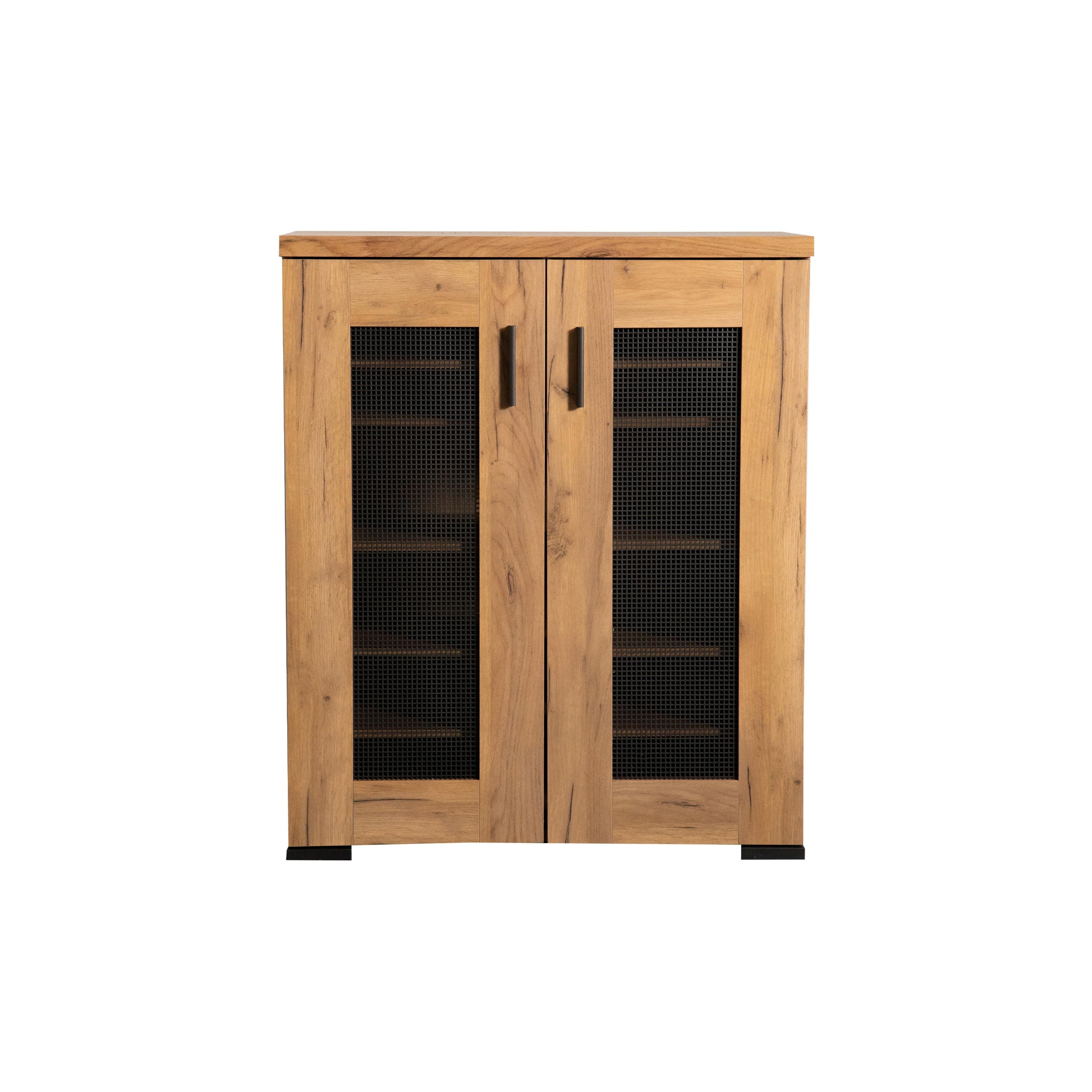 Coaster Furniture Bristol 951107 6-shelf Engineered Wood Shoe Cabinet – Golden Oak