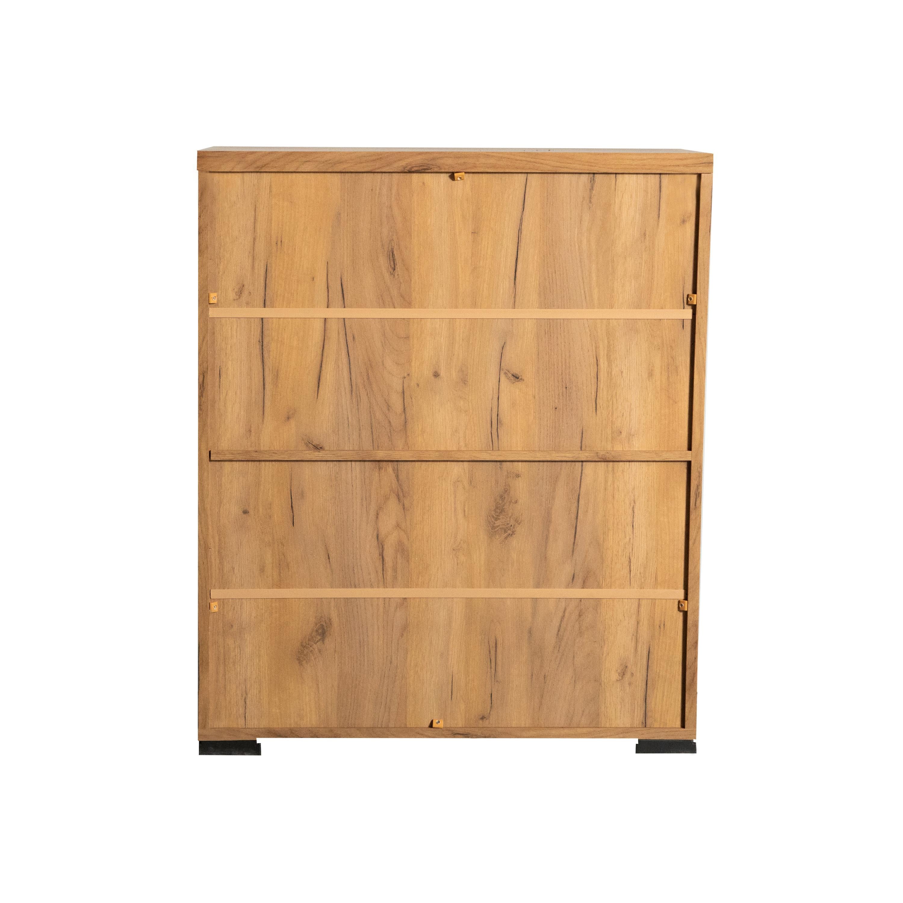 Coaster Furniture Bristol 951107 6-shelf Engineered Wood Shoe Cabinet - Golden Oak - Image 3