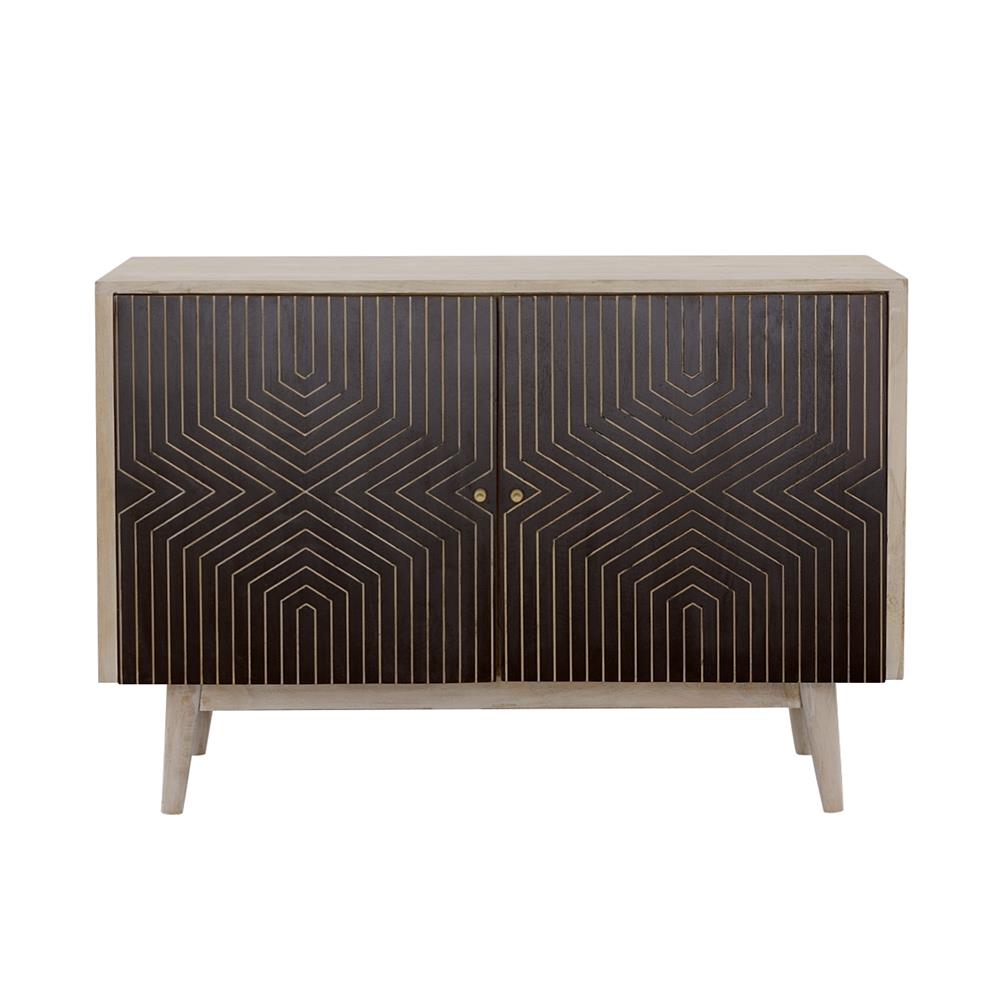 Coaster Furniture Ixora 953430 2-door Wood Accent Cabinet - White Washed and Black - Image 2