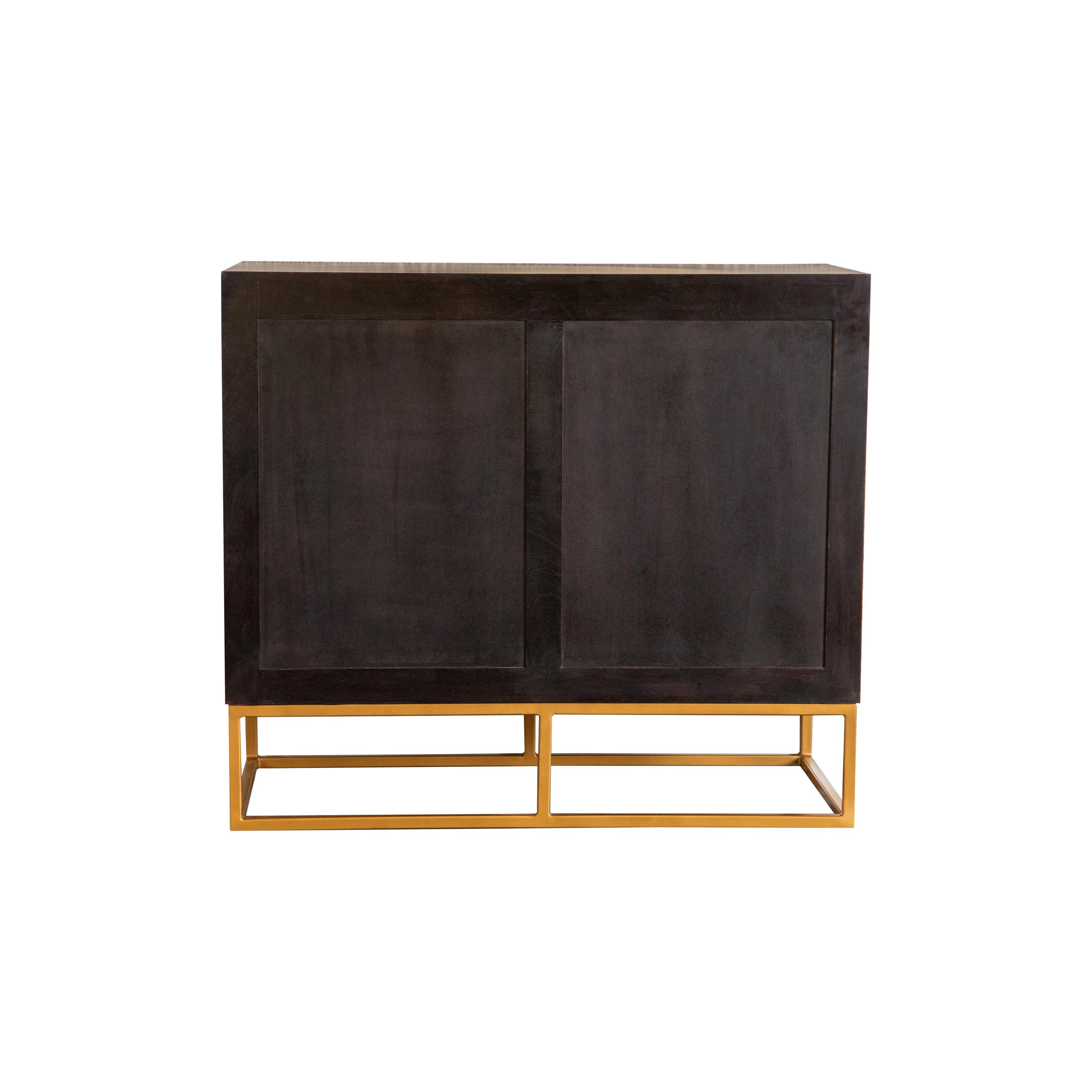 Coaster Furniture Zara 953447 2-door 40" Wood Accent Storage Cabinet - Black Walnut - Image 2