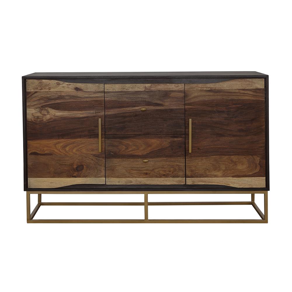 Coaster Furniture Zara 953466 2-door 57" Wood Accent Storage Cabinet - Black Walnut - Image 2