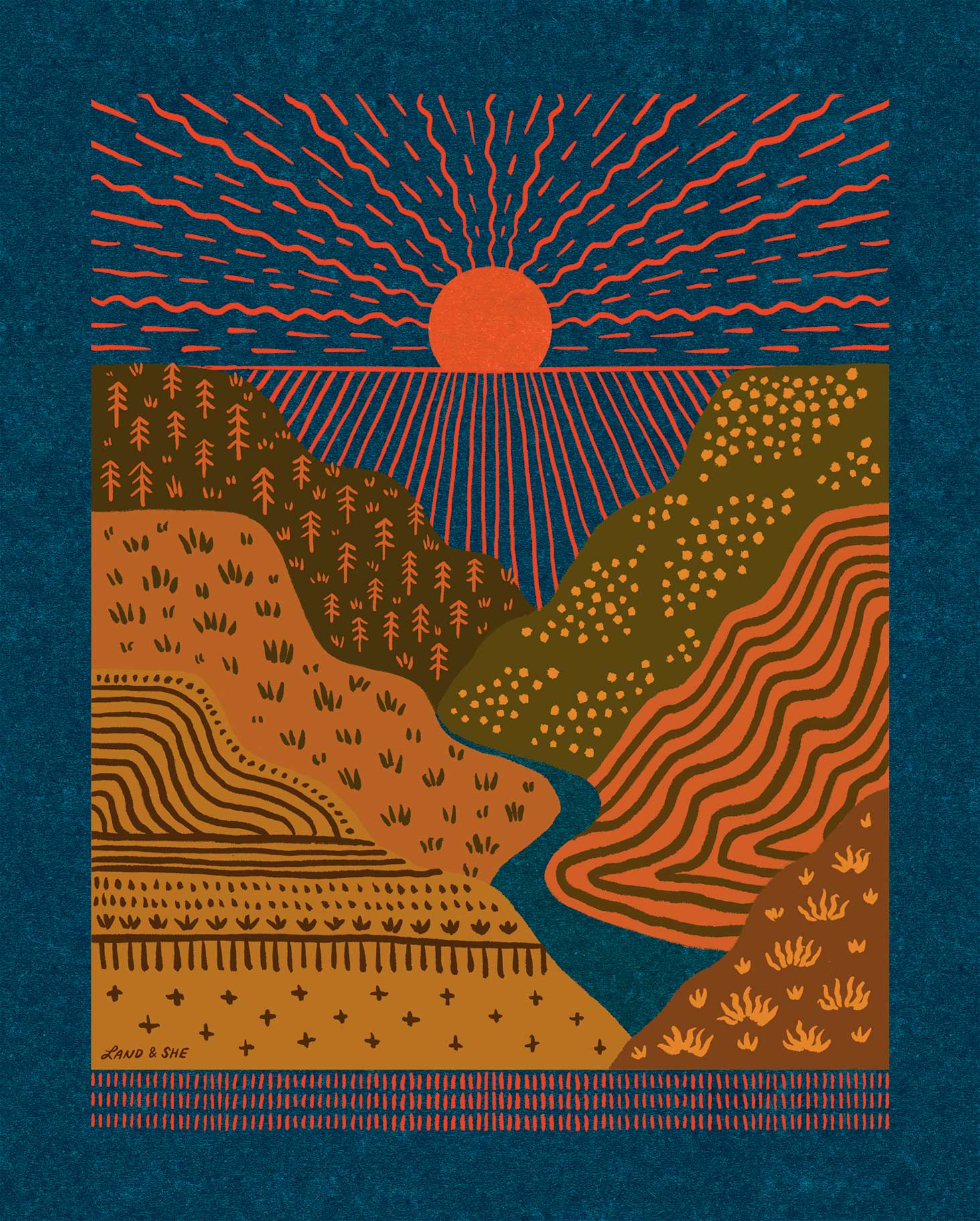 Sun Over Valley - Image 1