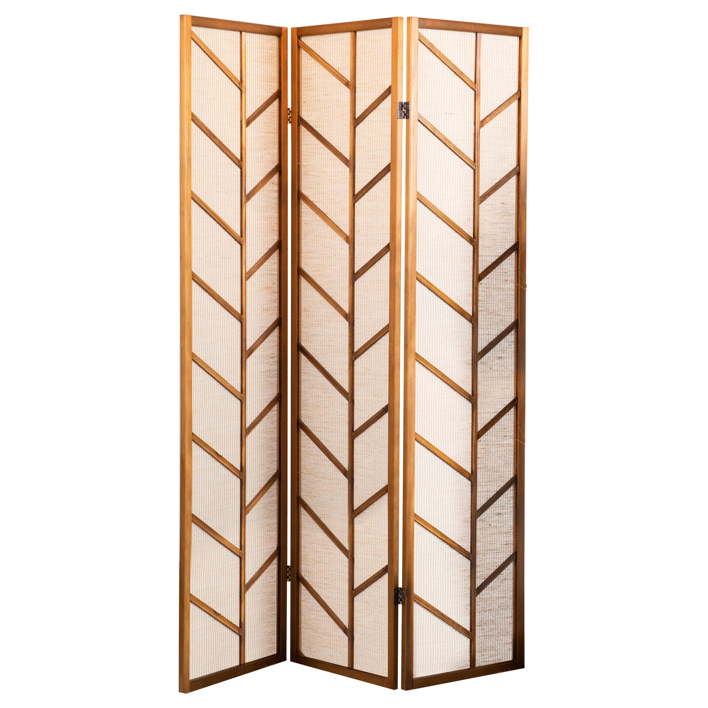 Coaster Furniture Mila 962923 3-Panel Room Divider Folding Shoji Screen - Walnut - Image 1