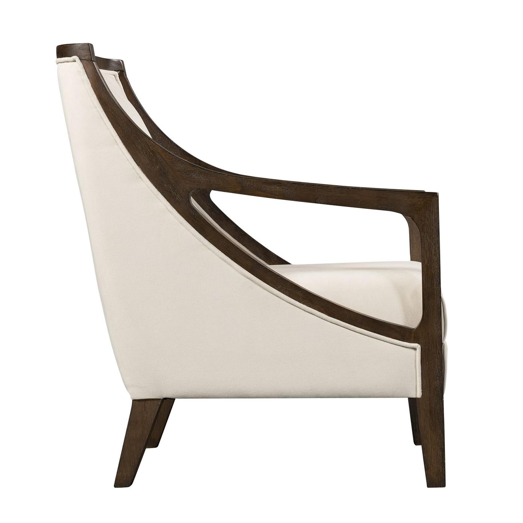 Elements International Hopkins UHK525101E Accent Chair - Natural/Espresso - Image 3