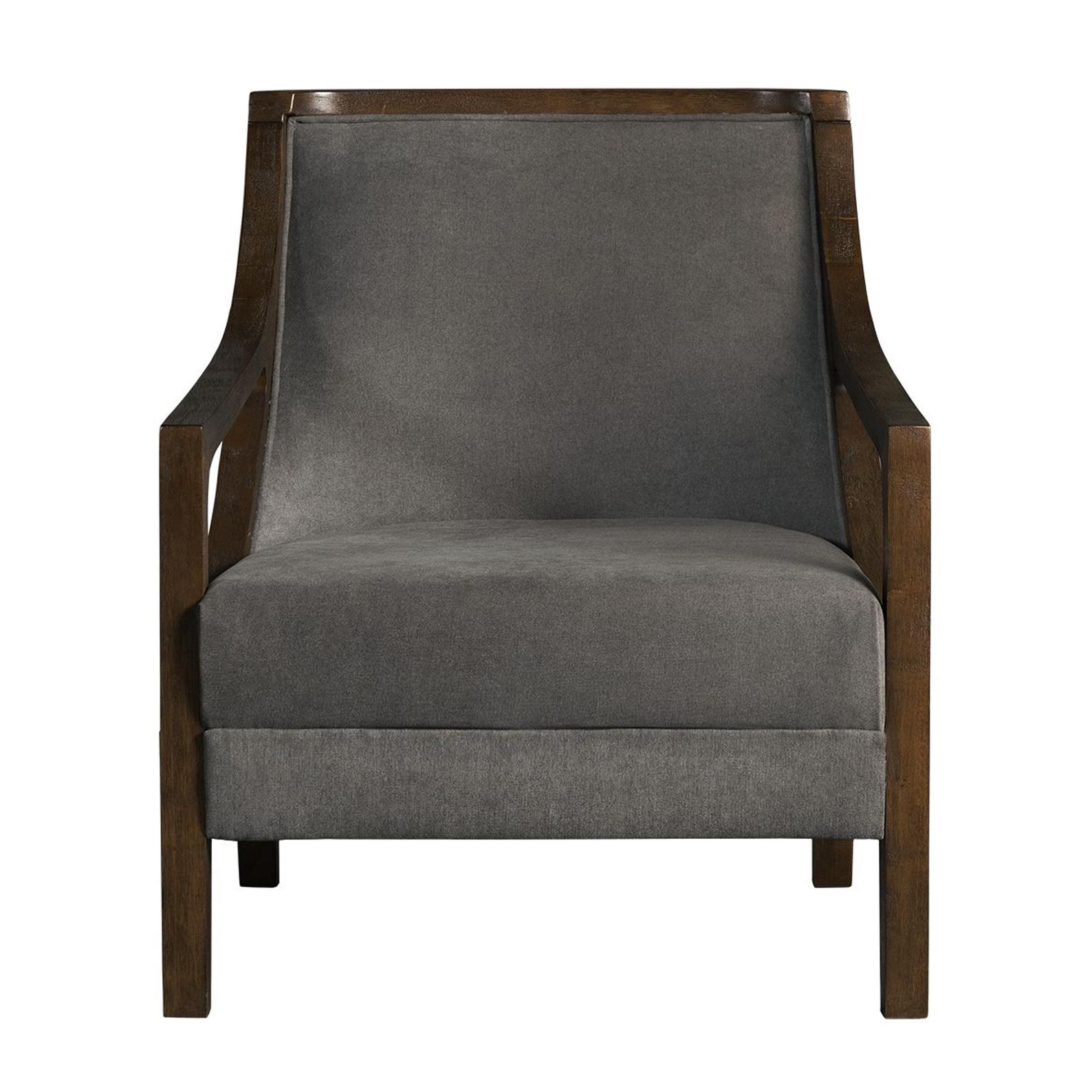 Elements International Hopkins UHK526101E Accent Chair - Charcoal/Espresso - Image 2