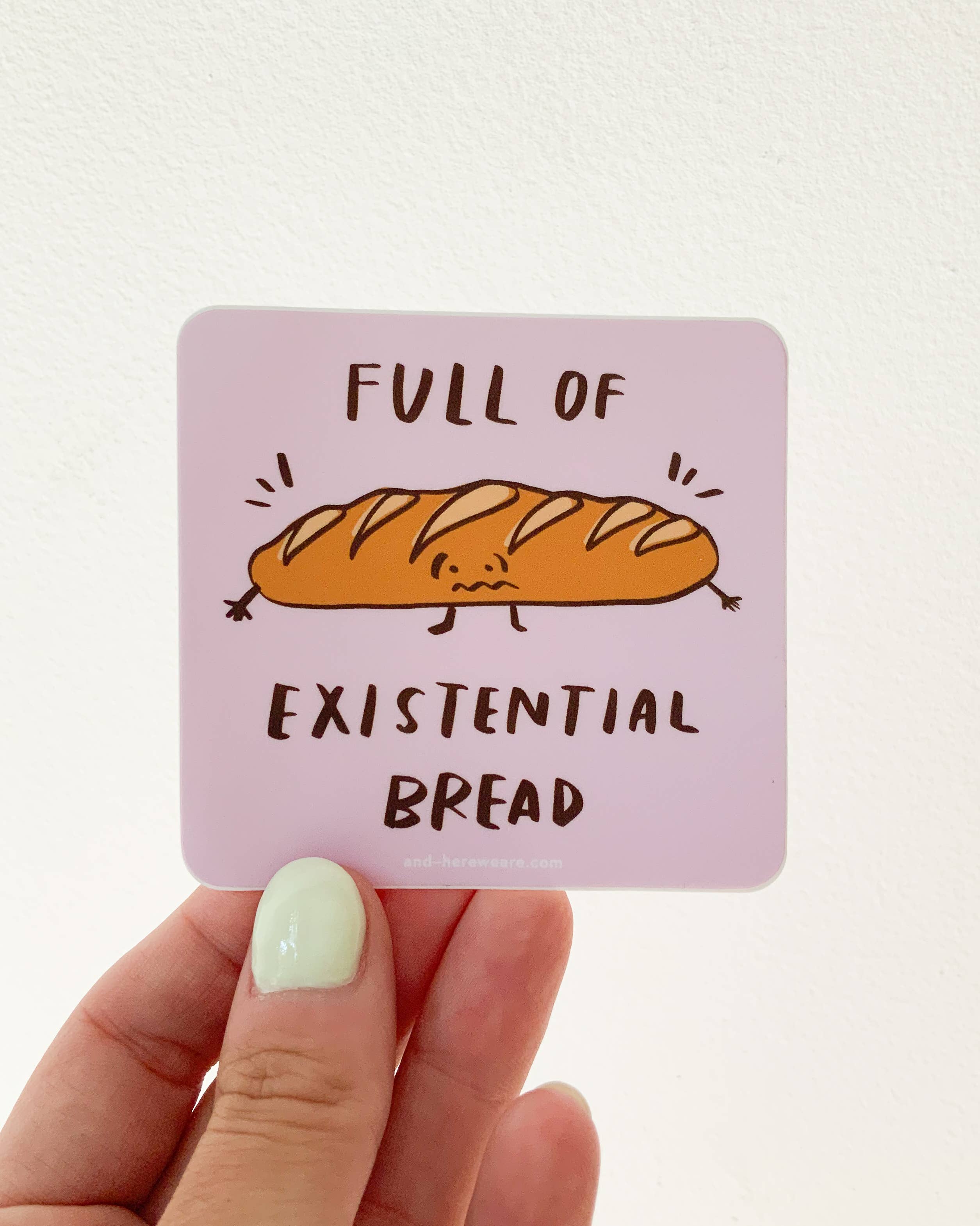 Existential Bread Vinyl Sticker - Pastry Lover Gift - Image 3