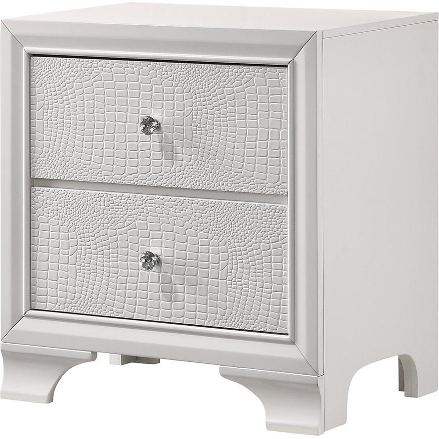 Crown Mark Lyssa B4310-2 Nightstand - Frost - Image 1