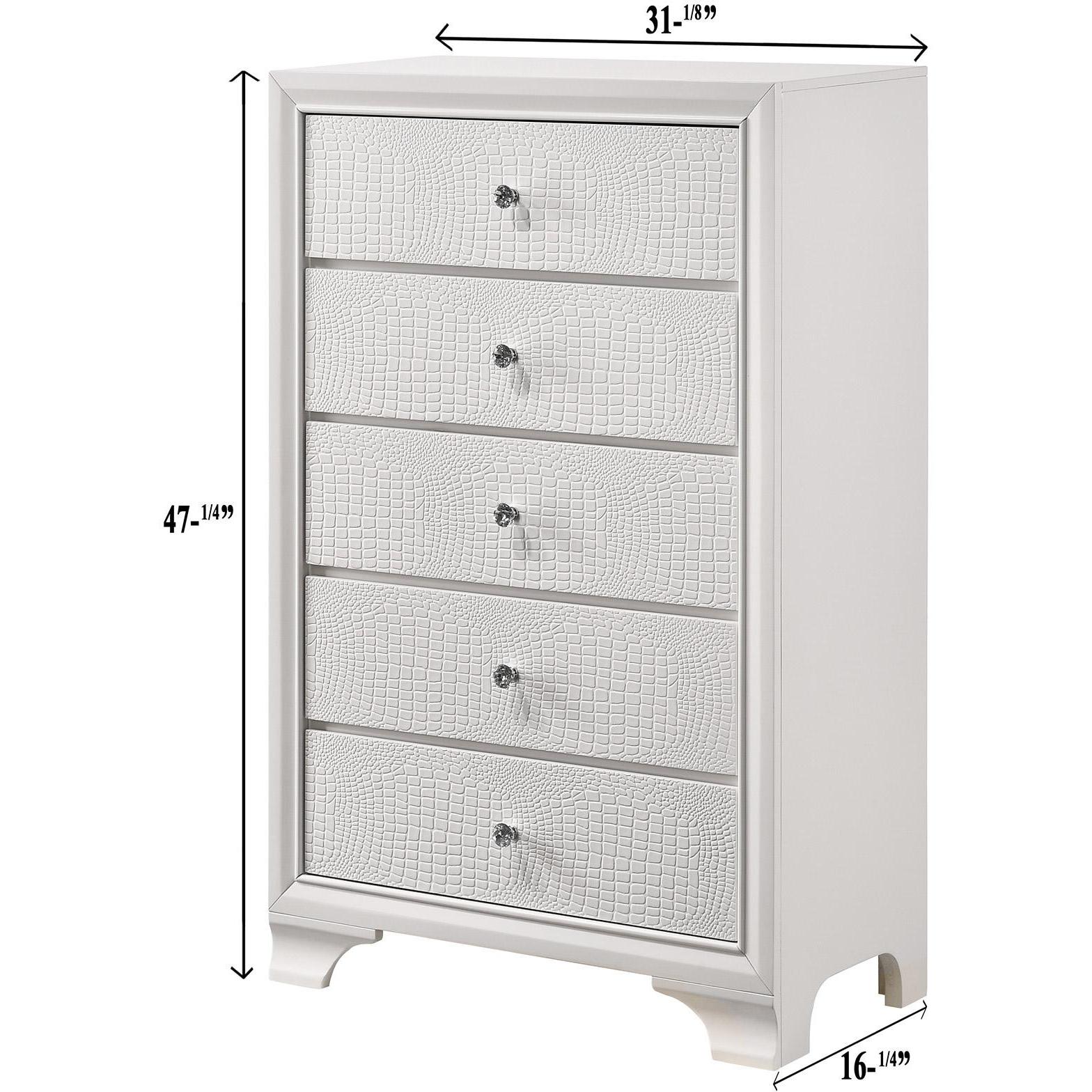 Crown Mark Lyssa B4310-4 Chest - Frost - Image 3