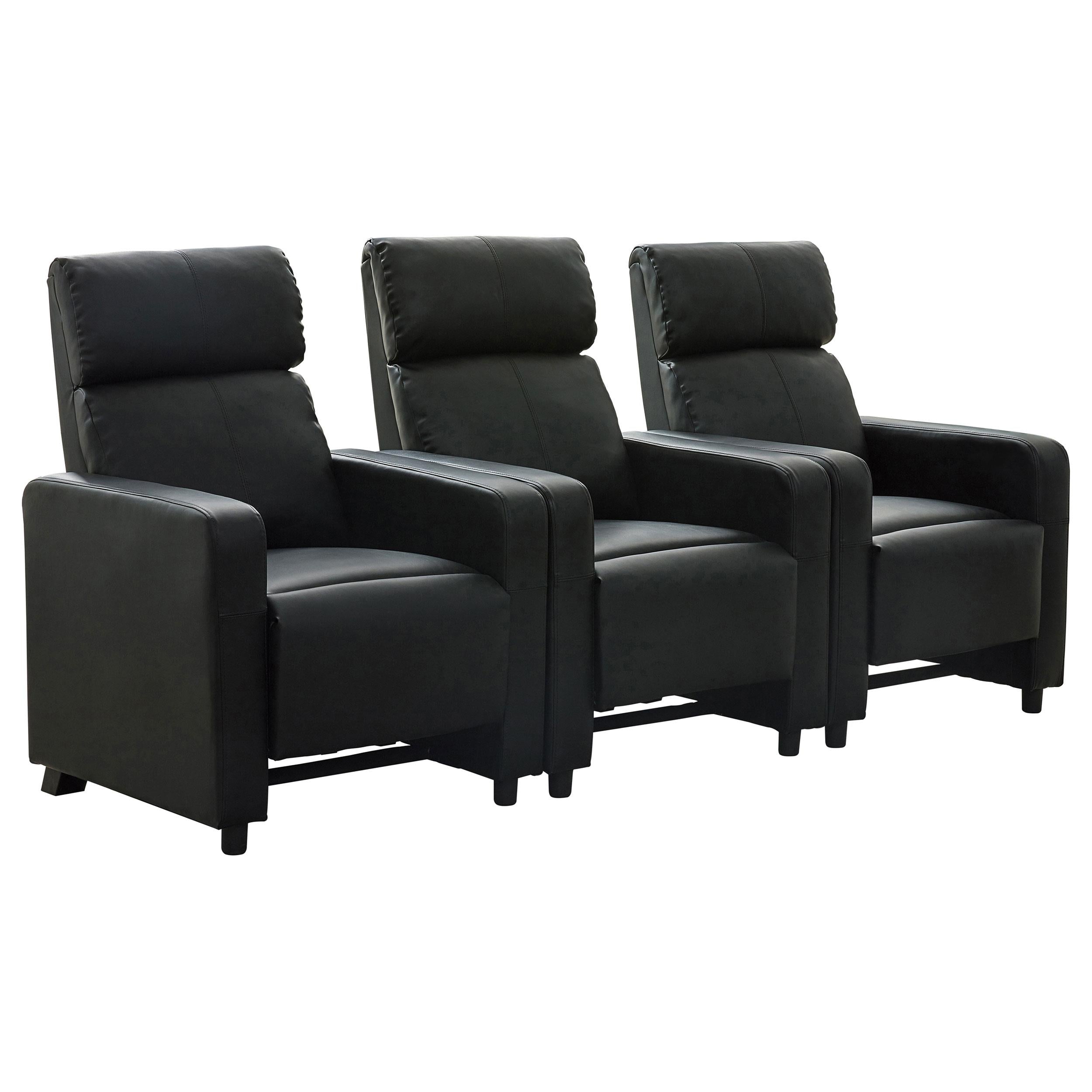 Coaster Furniture Toohey 600181-S3B 3 pc Home Theater Seating