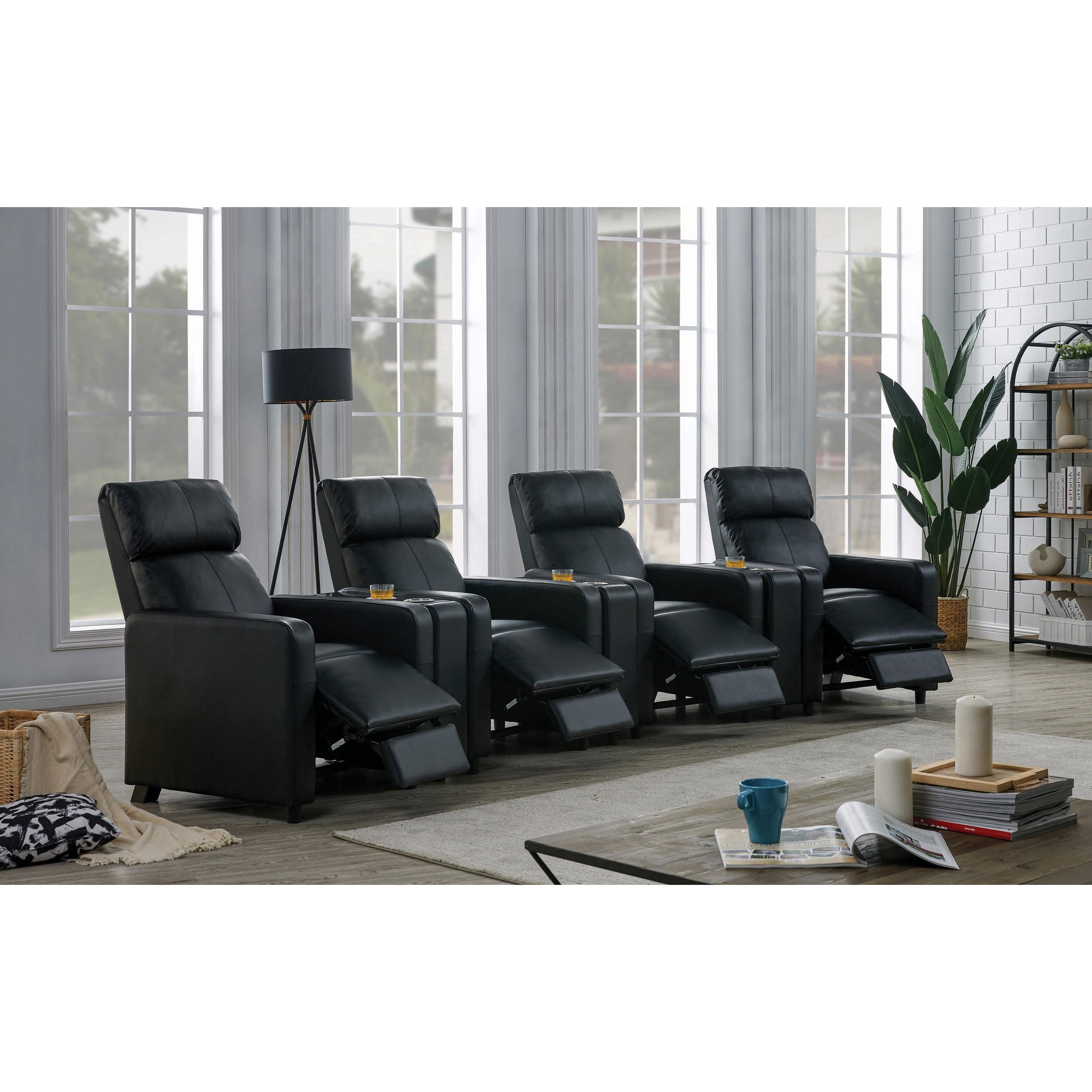 Coaster Furniture Toohey 600181-S4B 7 pc Home Theater Seating - Image 2