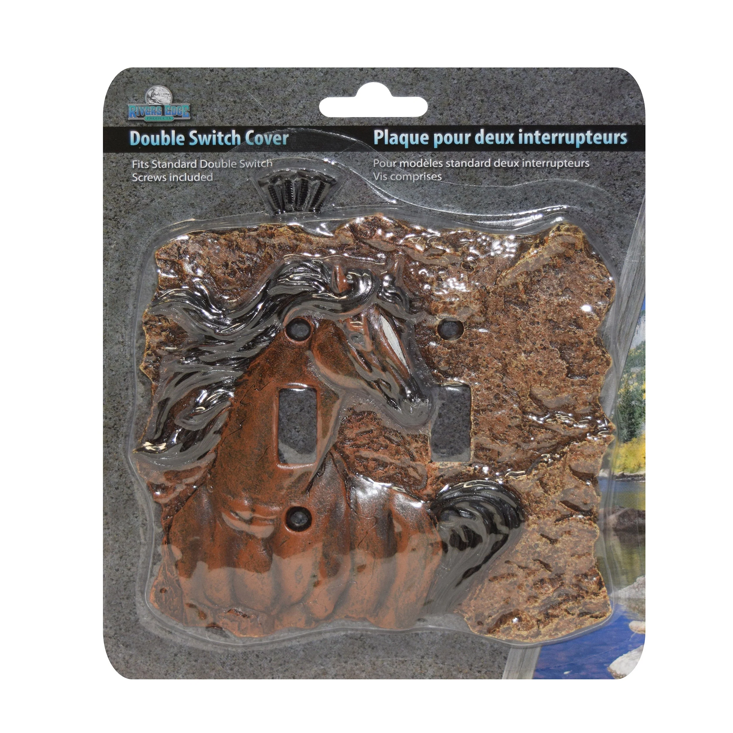 Electrical Plate Cover Double Switch-Horse - Image 2