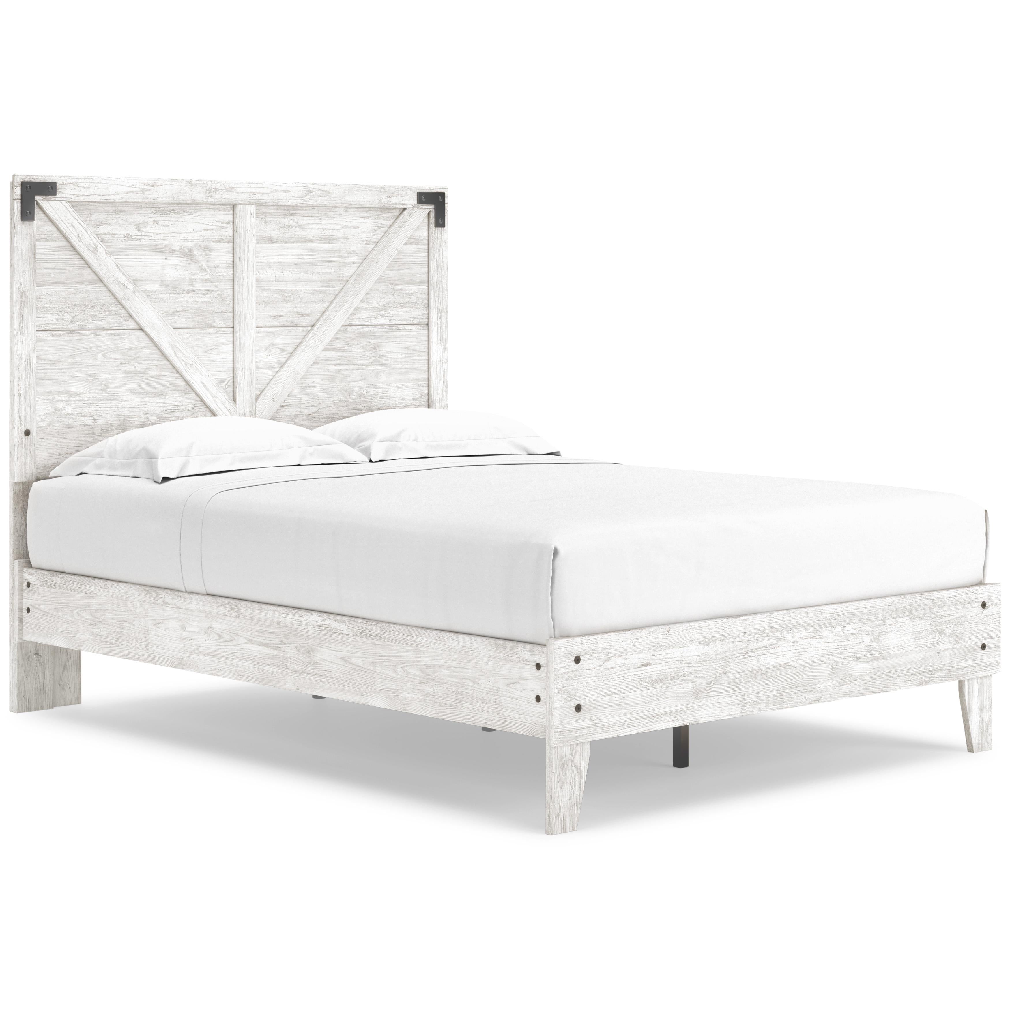 Signature Design by Ashley Shawburn EB4121B2 Full Crossbuck Panel Platform Bed - Image 1