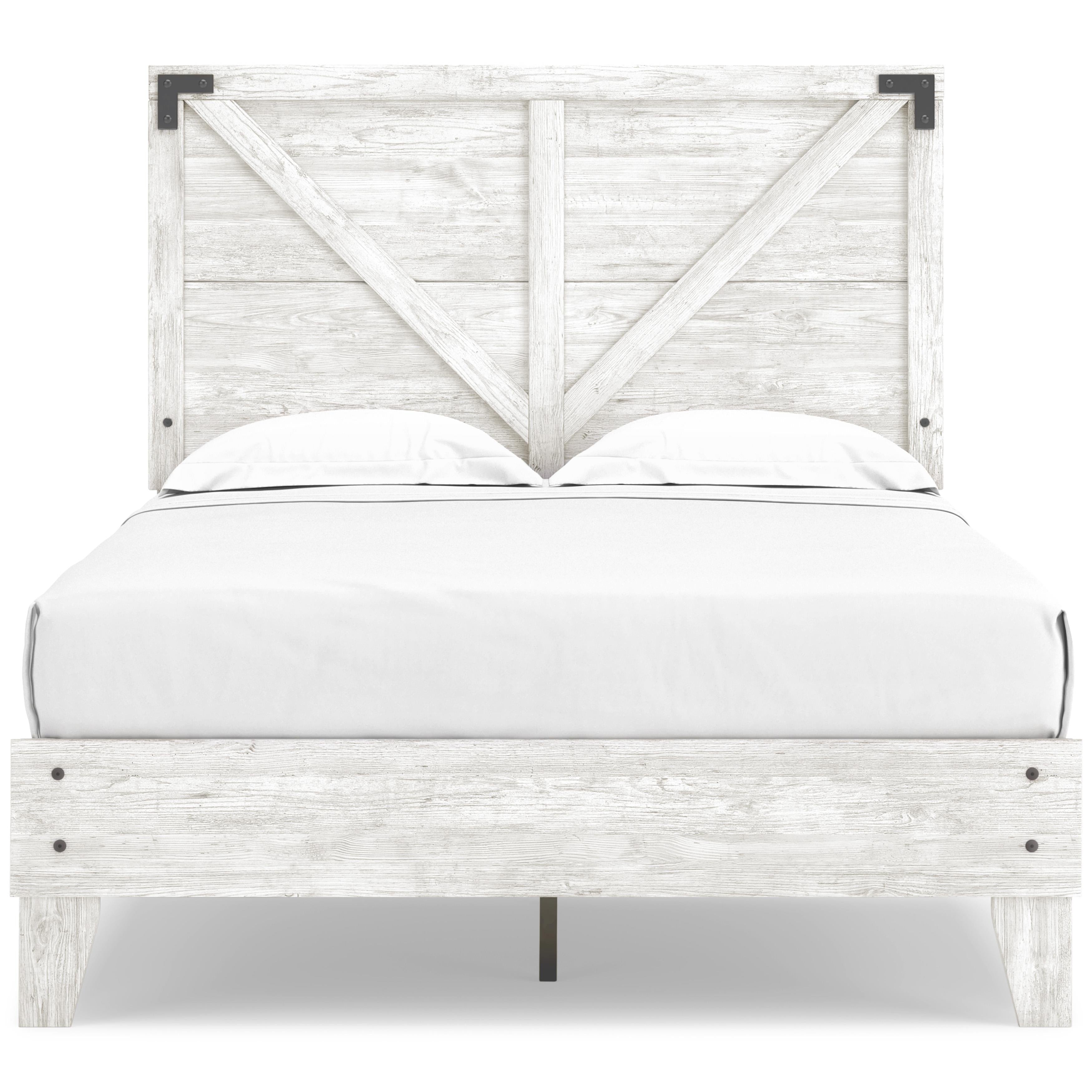 Signature Design by Ashley Shawburn EB4121B2 Full Crossbuck Panel Platform Bed - Image 2