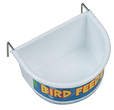 Happy Pet Half Round Food Bowl White